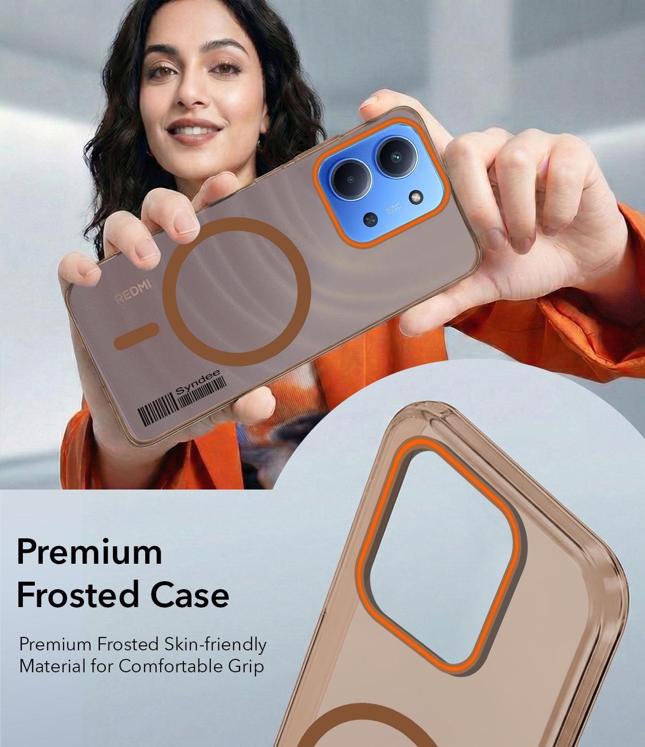 For Redmi 15C Back Cover Case (Soft Touch | Camera Bump Protection | MagSafe Compatible | Matte Finish)