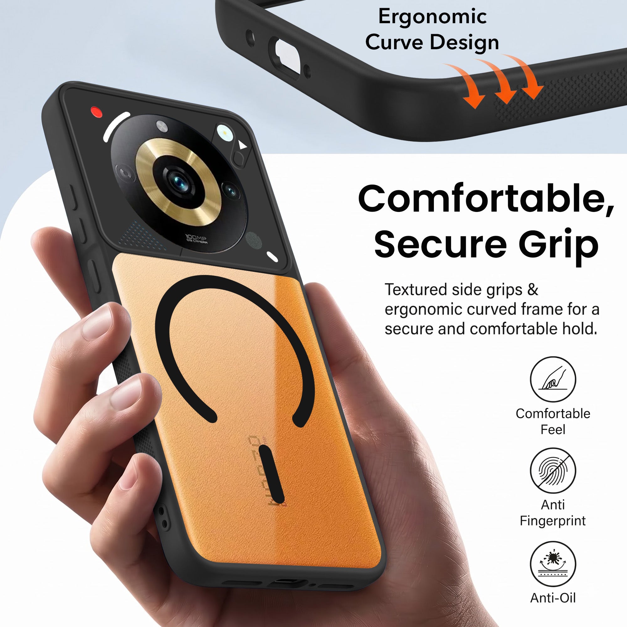 For Realme Narzo 60 Pro Back Cover Case Lifetime Anti-Yellow Clear (Camera Protection | Side Grip | Wireless MagSafe Compatible)