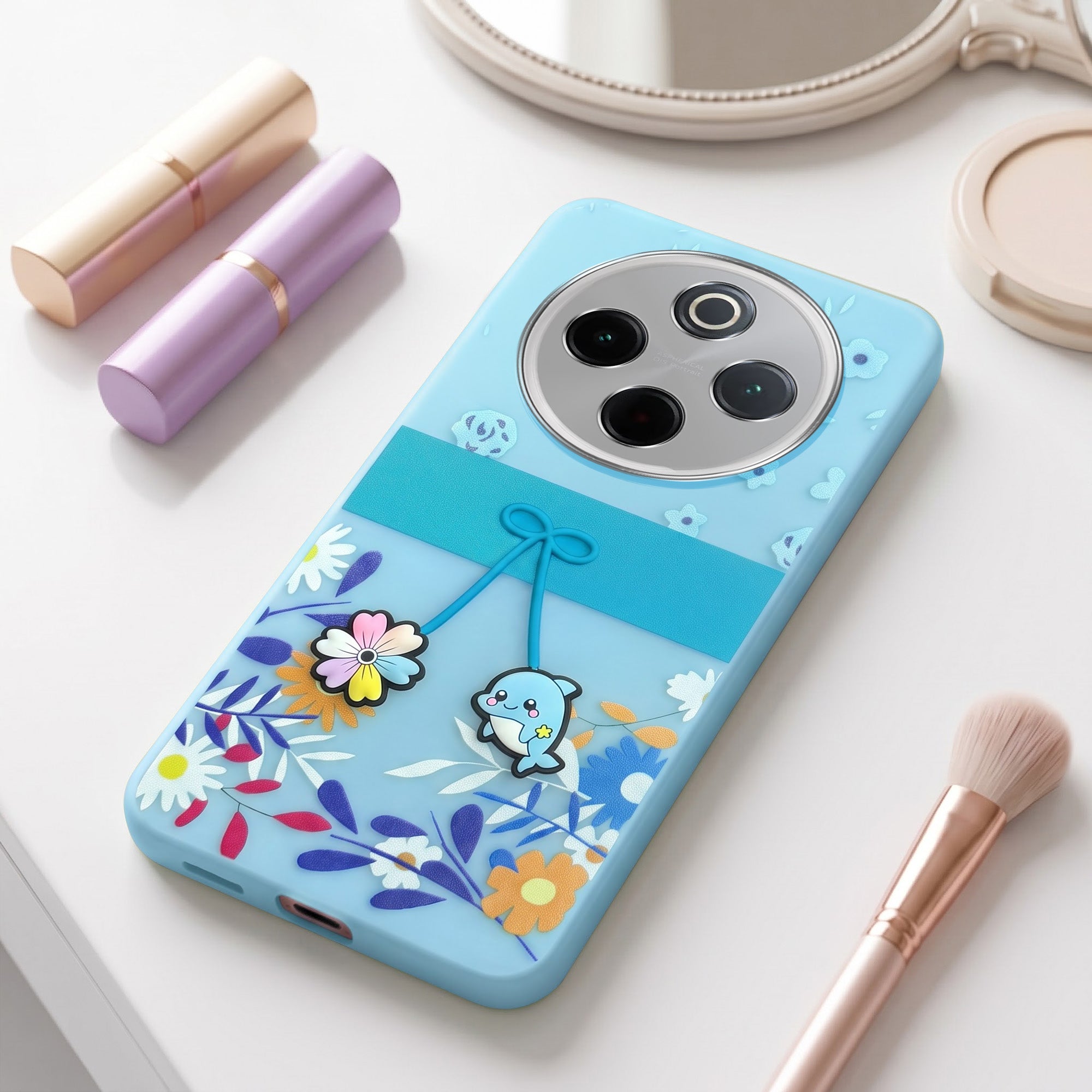 For Vivo iQOO Z10 Back Cover Case (3D Cute Cartoons | Hard Back Side Soft | Matte Premium Finish | HD Printing)