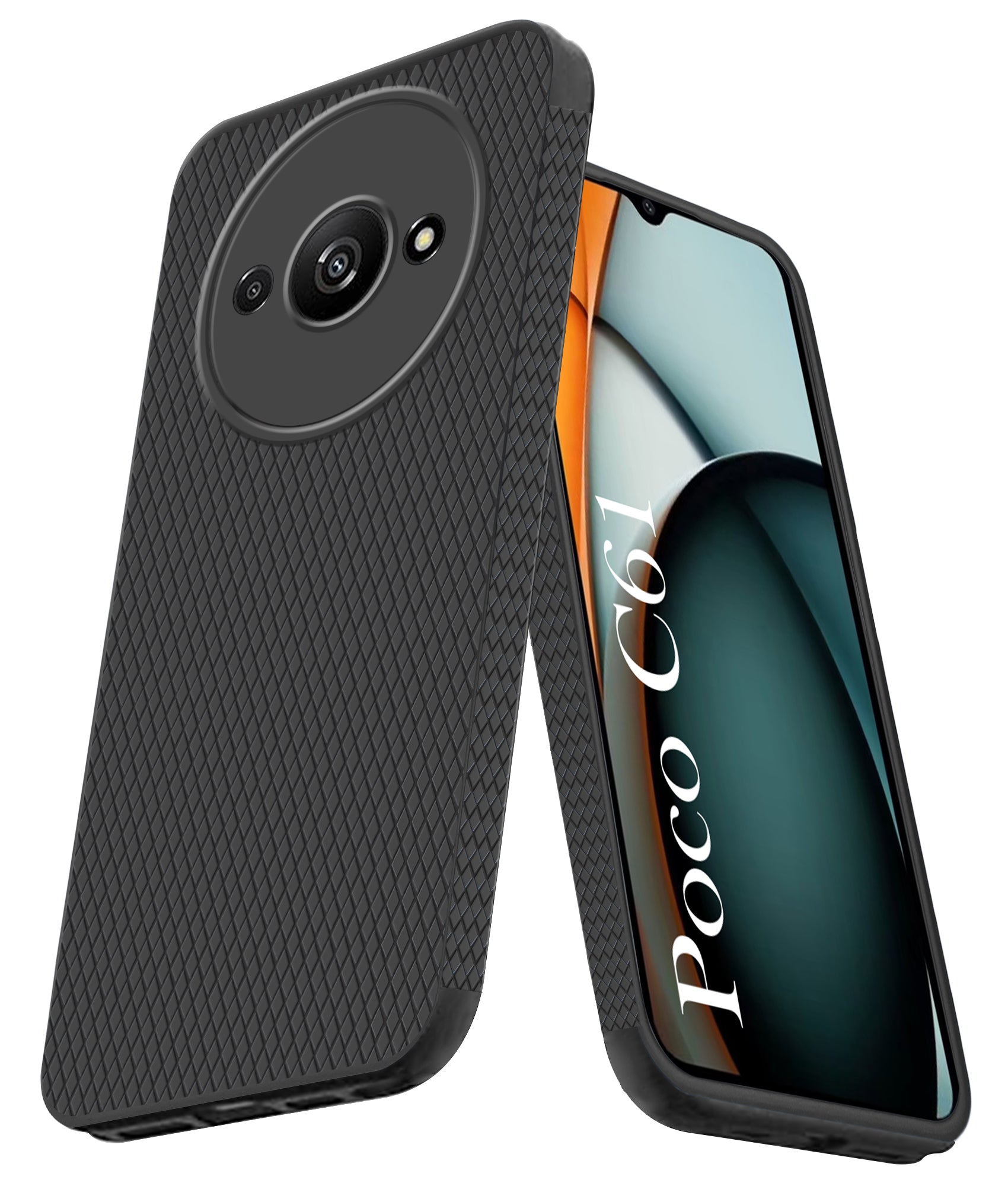 For Xiaomi Poco C61 Back Cover Case (Liquid Silicone | Side Grip | Camera Protection)
