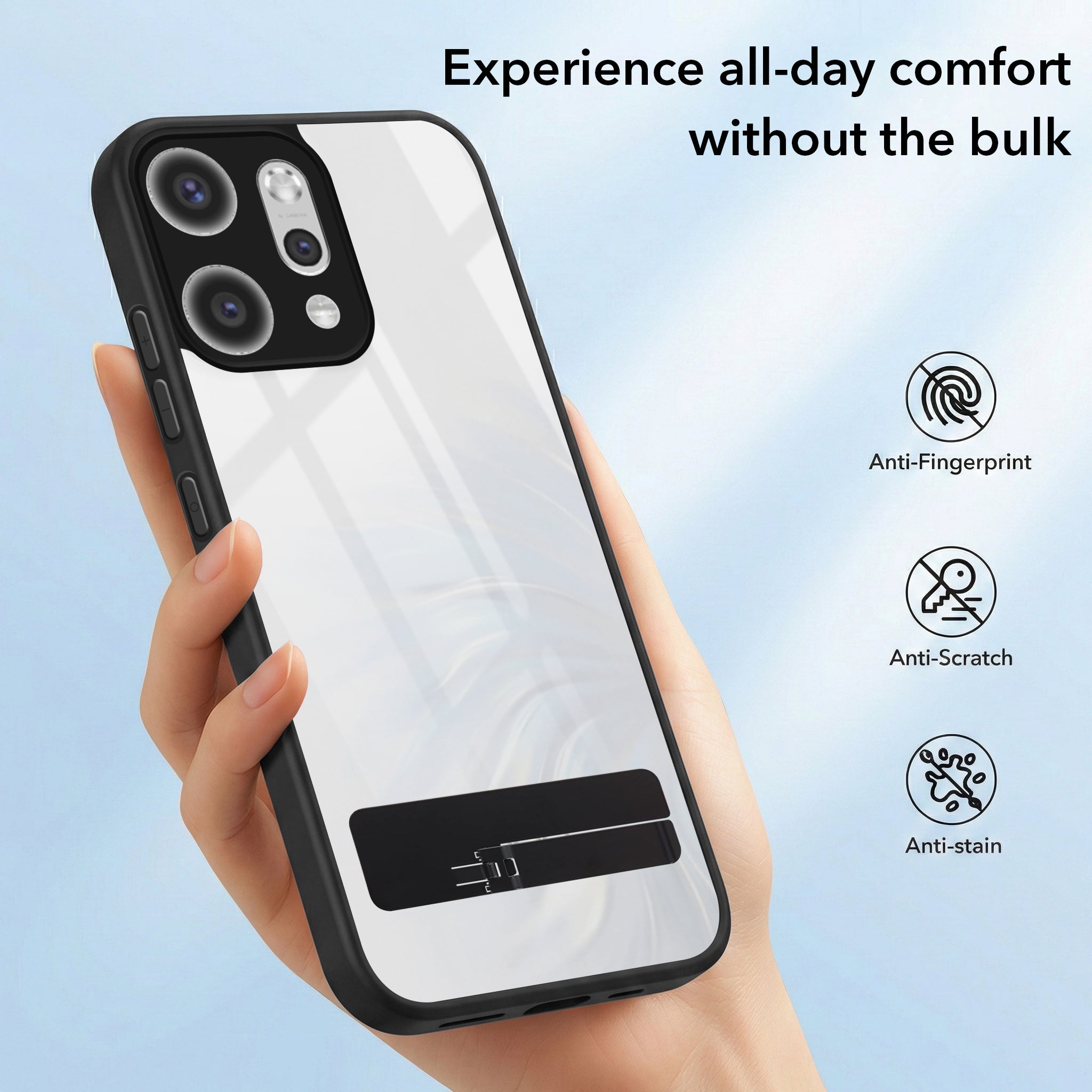For Oppo Reno14 Pro 5G | Oppo Reno 14 Pro 5G Back Cover Case (Built-in Stand | Lifetime Anti Yellow | Kickstand Shockproof | Camera Protection | MagSafe Compatible)