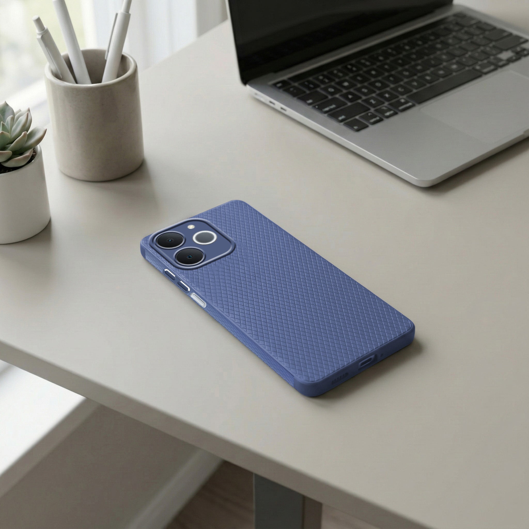 For Realme P4 Lite | Realme Narzo 80 Lite 4G Back Cover Case Liquid Silicone (Camera Protection | Side Grip Texture | Soft and Flexible)