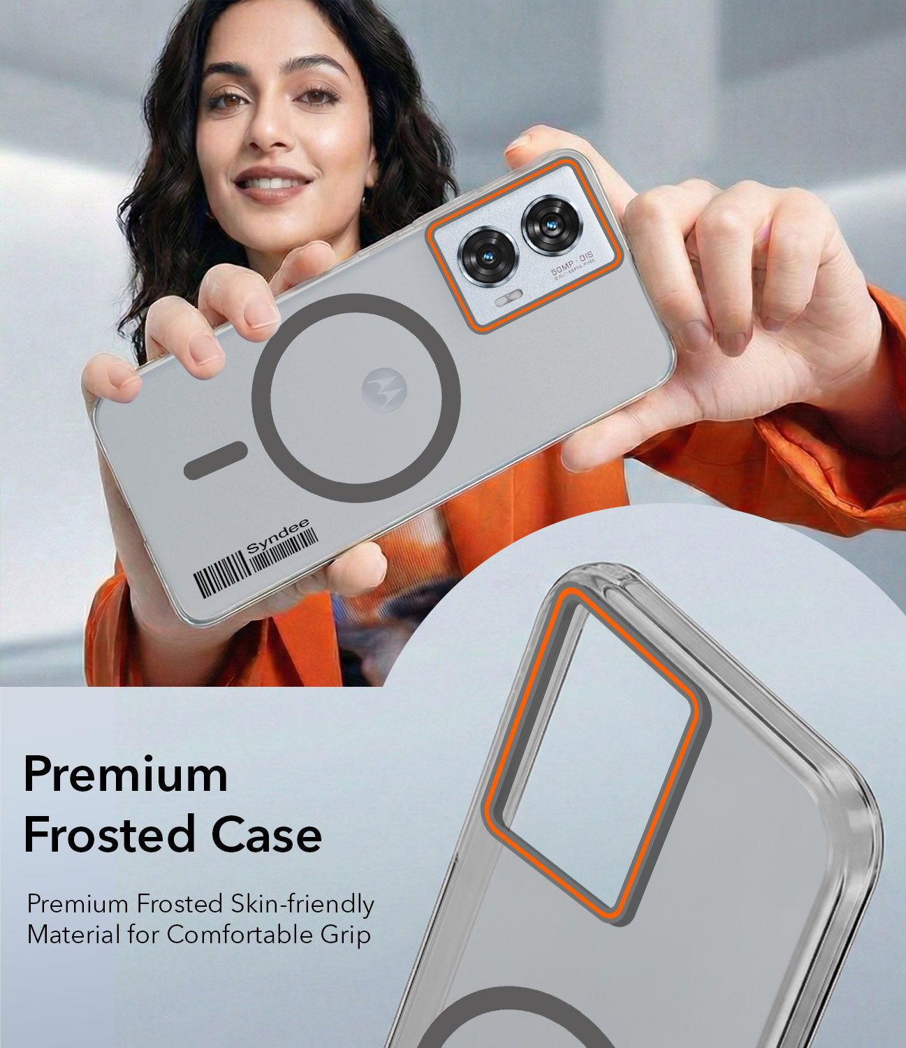 For Motorola Moto Edge 50 Fusion Back Cover Case (Soft Touch | Camera Bump Protection | MagSafe Compatible | Matte Finish)