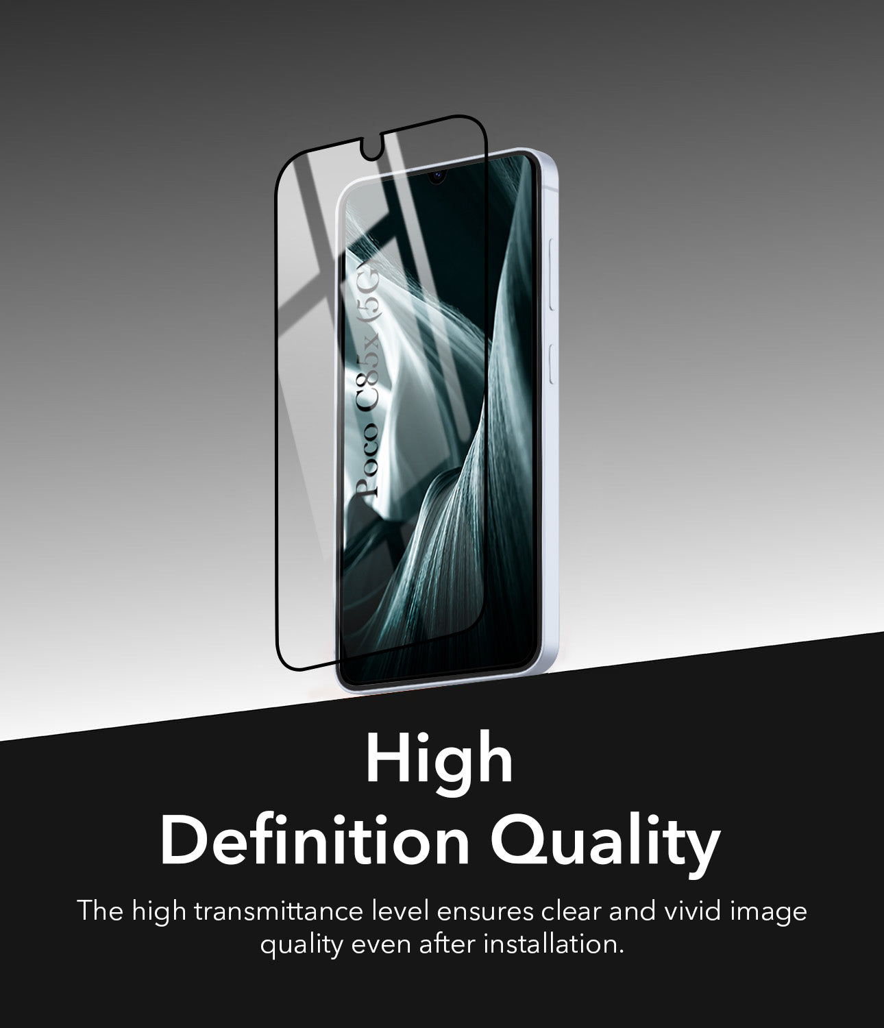 (Pack of 2) Tempered Glass For Poco C85x 5G Military-Grade GorillaScreen Protector With Installation Kit | Shatterproof, Full Coverage, HD Clear, Scratch Resistant