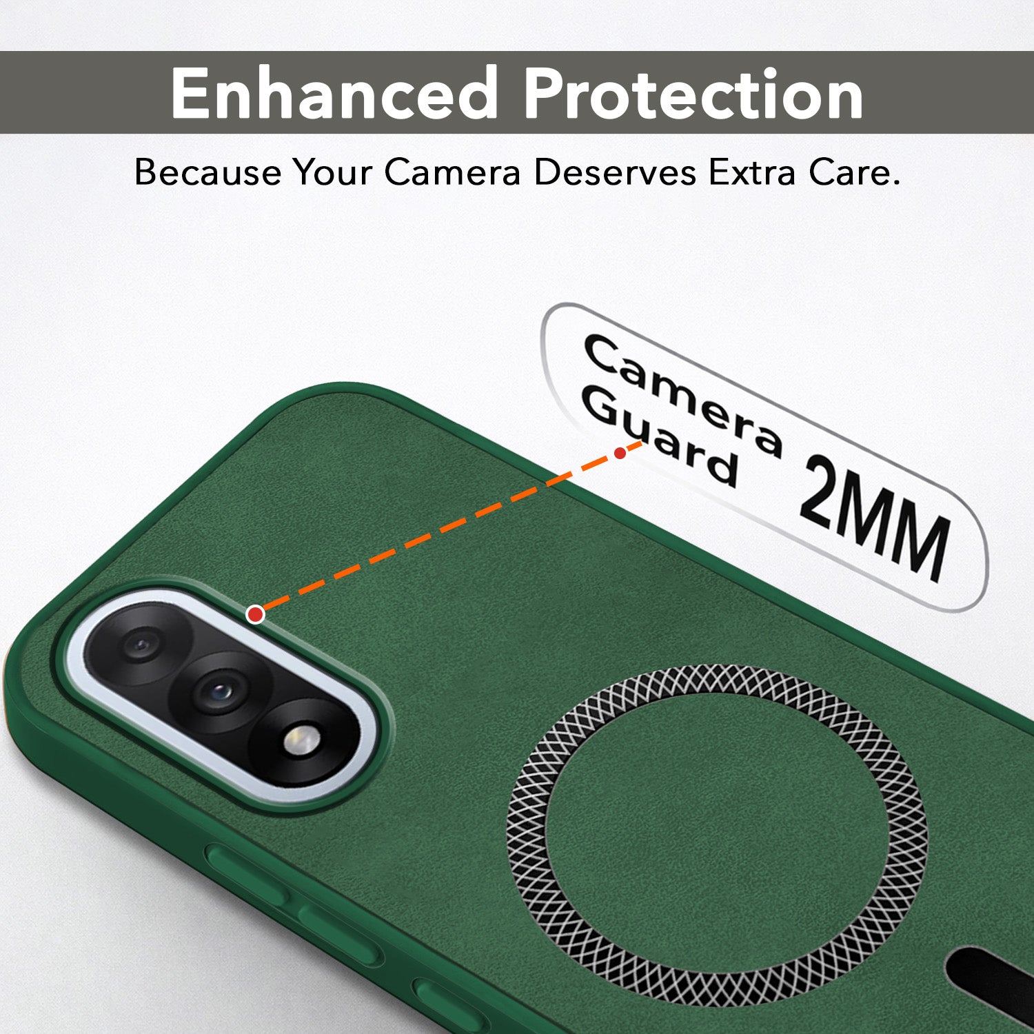For Oneplus Nord 5 Back Cover Case Leather Finish (MagSafe Compatible Wireless Charging | Soft Touch | Camera Bump Protection)