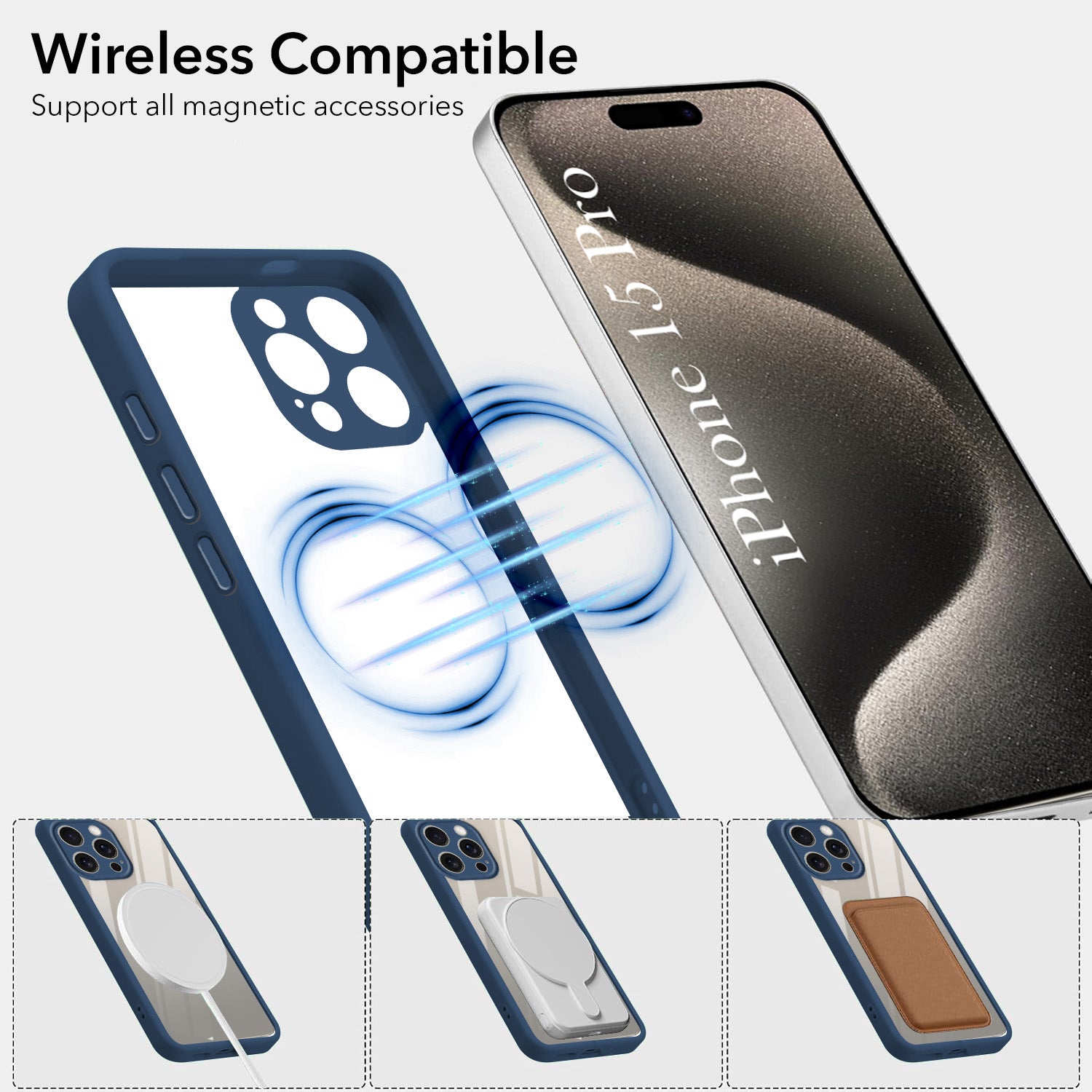 For Apple iPhone 15 Pro Back Cover Case Ultra-Hybrid (Lifetime Anti Yellow | Anti Scratch | Crystal Clear Shockproof)