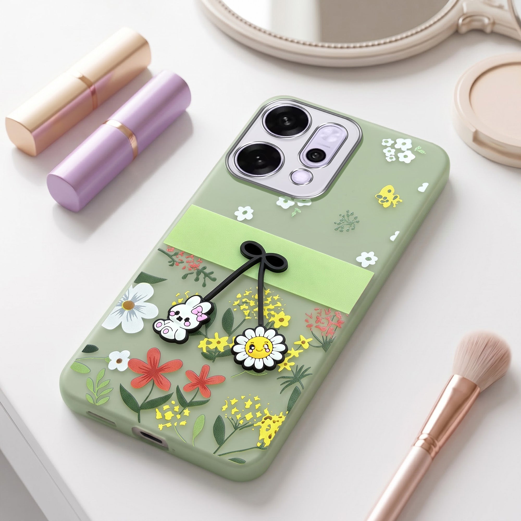 For Oppo Reno14 Pro 5G | Oppo Reno 14 Pro 5G Back Cover Case (3D Cute Cartoons | Hard Back Side Soft | Matte Premium Finish | HD Printing)