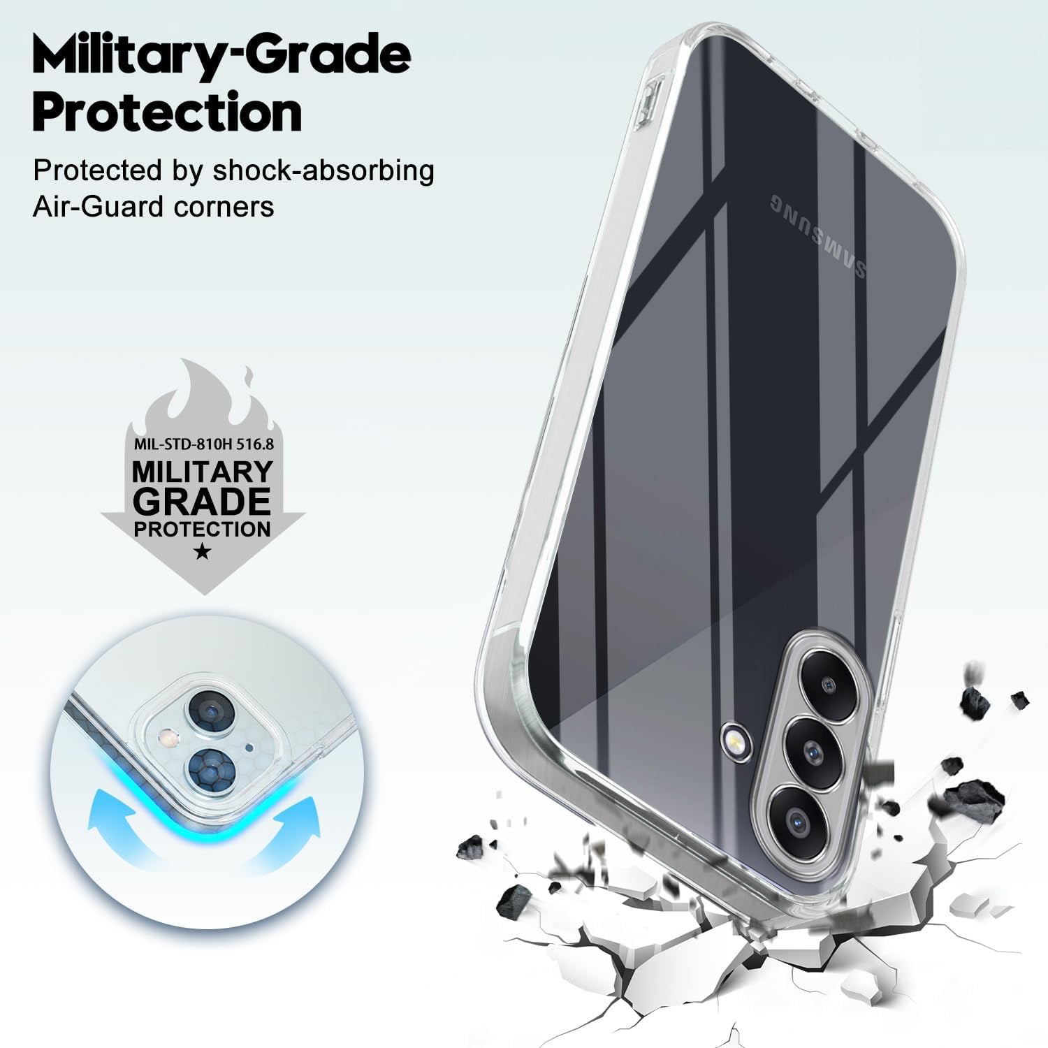 For Samsung Galaxy F70 Pro 5G Back Cover Case Silicone (Clear Shockproof Case with Camera Protection | Soft and Flexible | Transparent)