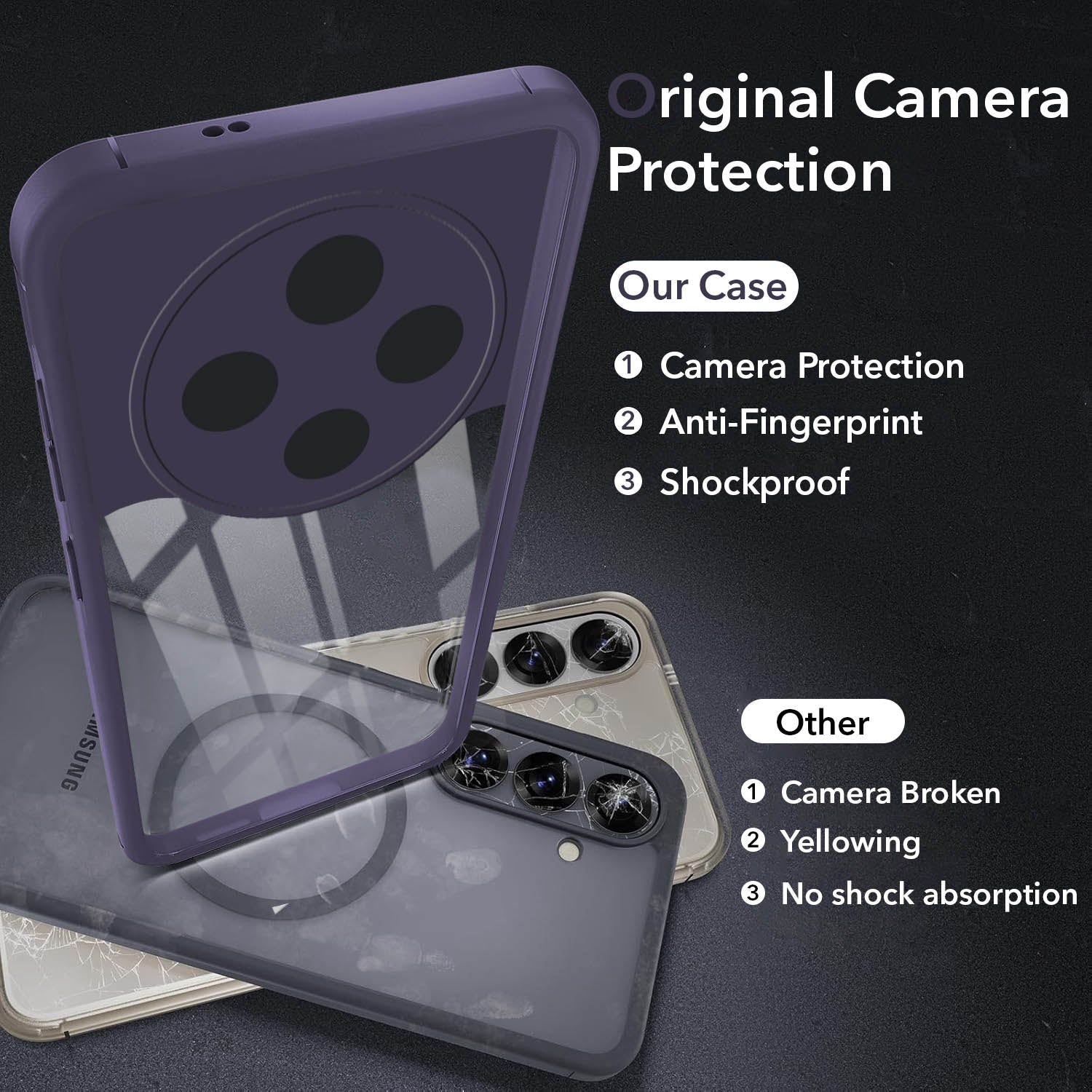 For Vivo Y300 Pro Back Cover Case (Lifetime Anti Yellow | Anti Scratch | Crystal Clear Shockproof)