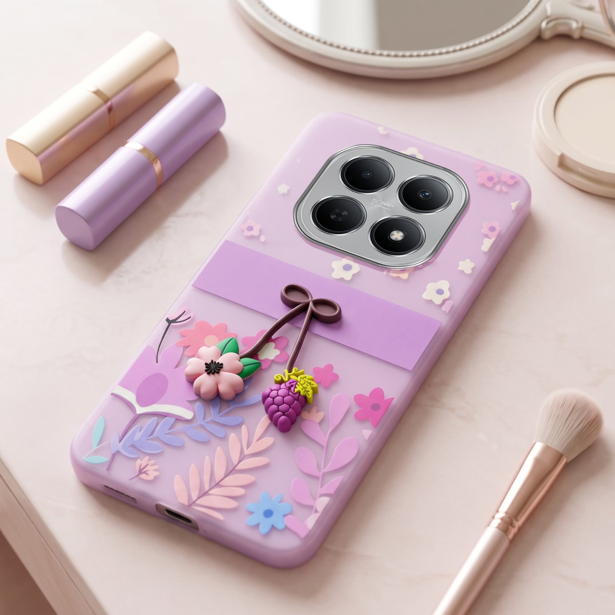 For Poco M8 5G Back Cover Case (3D Cute Cartoons | Hard Back Side Soft | Matte Premium Finish | HD Printing)