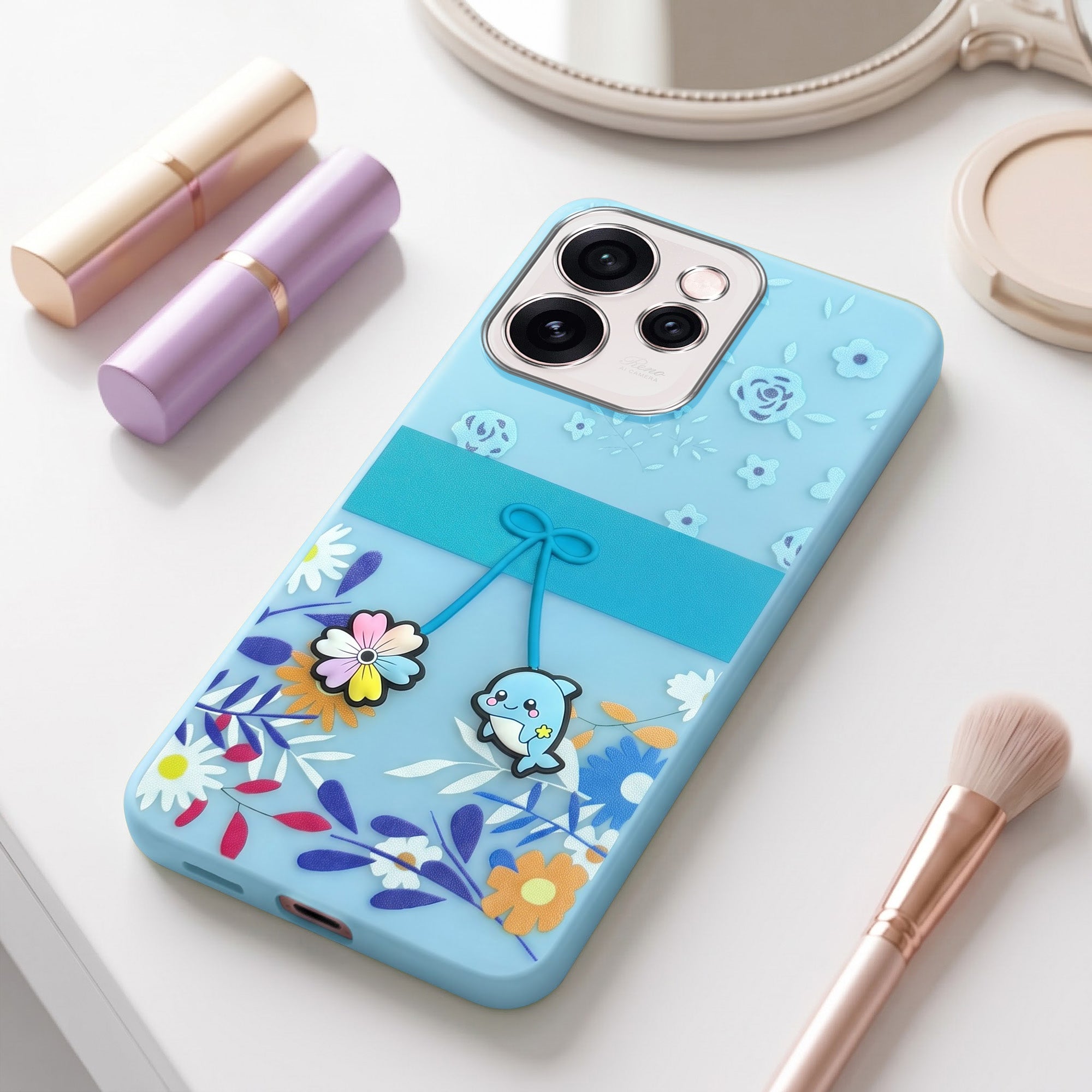 For Oppo Reno15 Pro Mini 5G | Oppo Reno 15 Pro Mini 5G Back Cover Case (3D Cute Cartoons | Hard Back Side Soft | Matte Premium Finish | HD Printing)