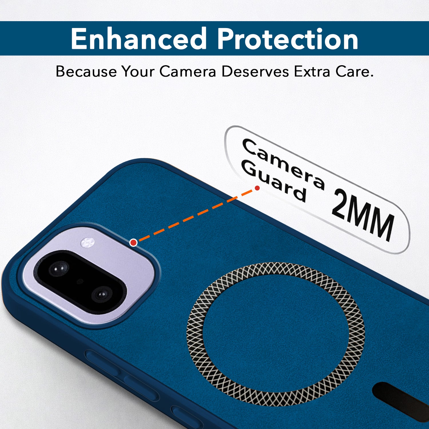 For OnePlus 15R Back Cover Case Leather Finish (MagSafe Compatible Wireless Charging | Soft Touch | Camera Bump Protection)