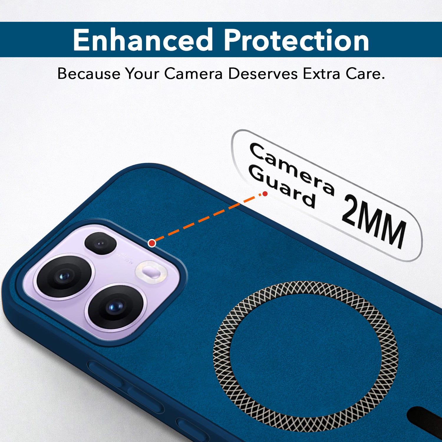 For Oppo Reno13 Pro | Oppo Reno 13 Pro Back Cover Case Leather Finish (MagSafe Compatible Wireless Charging | Soft Touch | Camera Bump Protection)