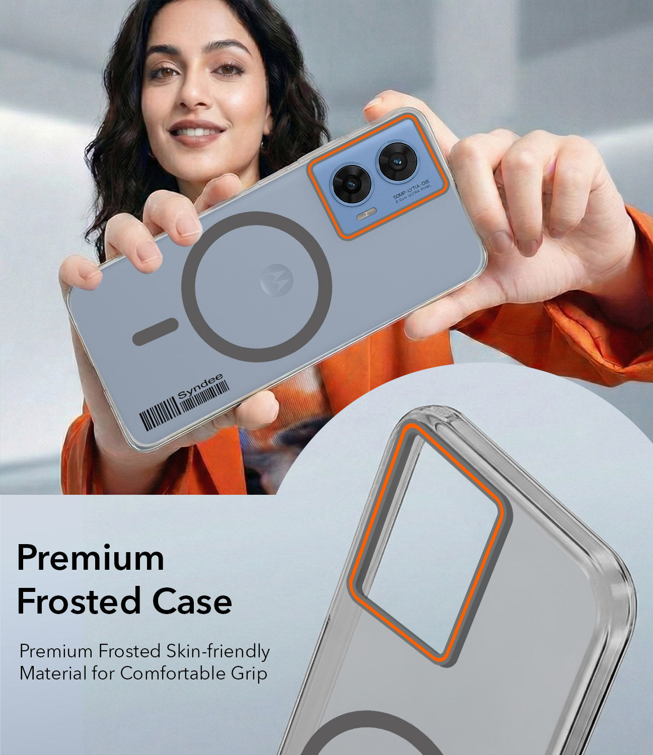 For Motorola Moto G96 Back Cover Case (Soft Touch | Camera Bump Protection | MagSafe Compatible | Matte Finish)