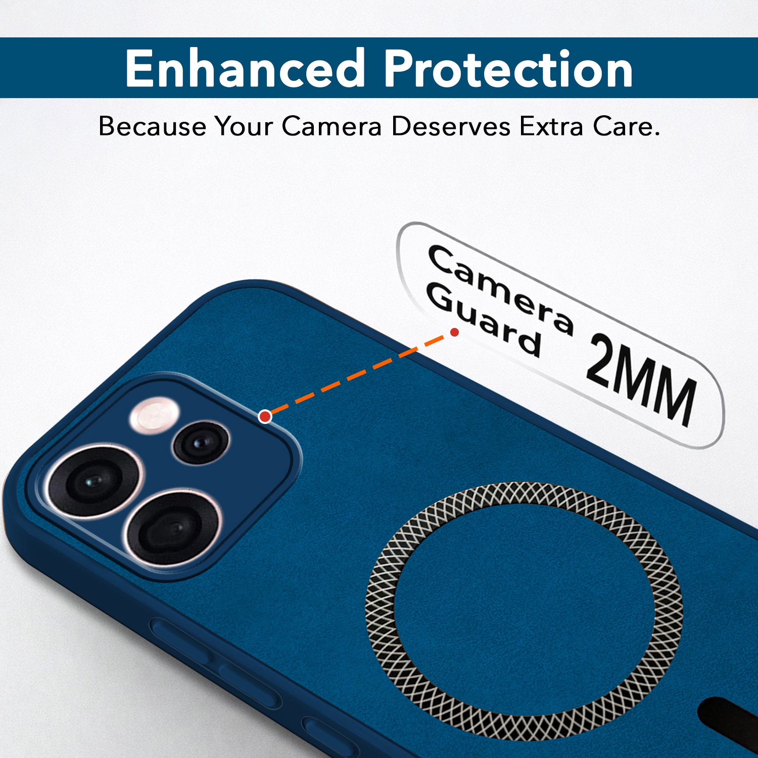 For Oppo Reno15 Pro Mini 5G | Oppo Reno 15 Pro Mini 5G Back Cover Case  Leather Finish  (MagSafe Compatible Wireless Charging | Soft Touch | Camera Bump Protection)
