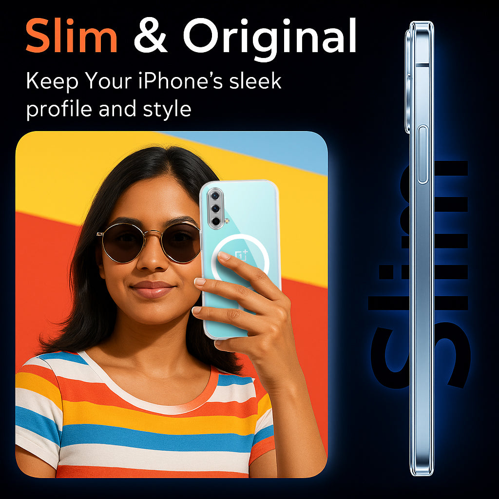 For OnePlus Nord CE 5G Lifetime Anti-Yellow MagSafe Compatible Clear Back Cover Case (Sleek Hard Crystal | Shockproof and Camera Protection)