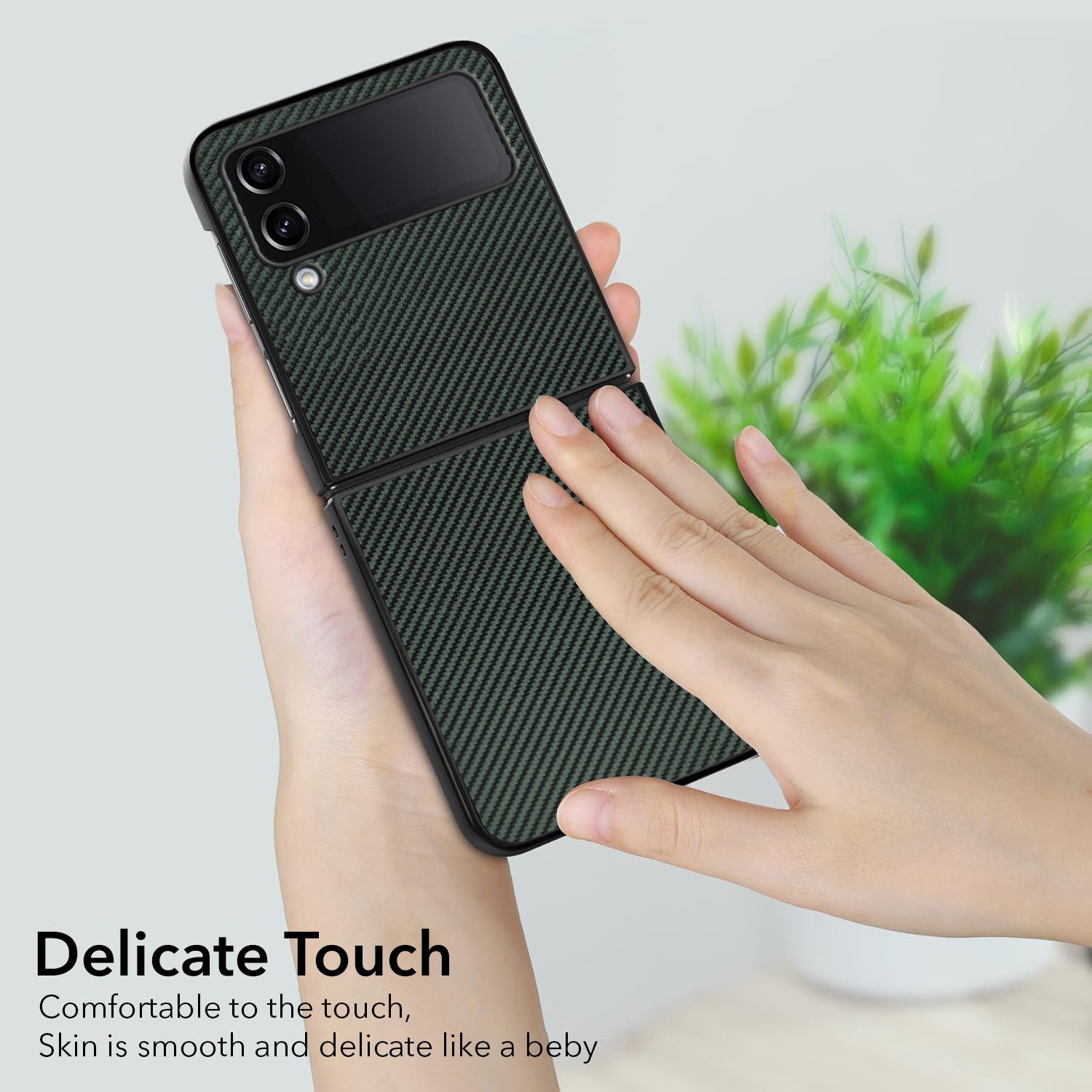 For Samsung Galaxy Z Flip 4 5G Back Flip Case Cover (Craft Printed Design | Hybrid Texture | Inside Microfiber Cloth)