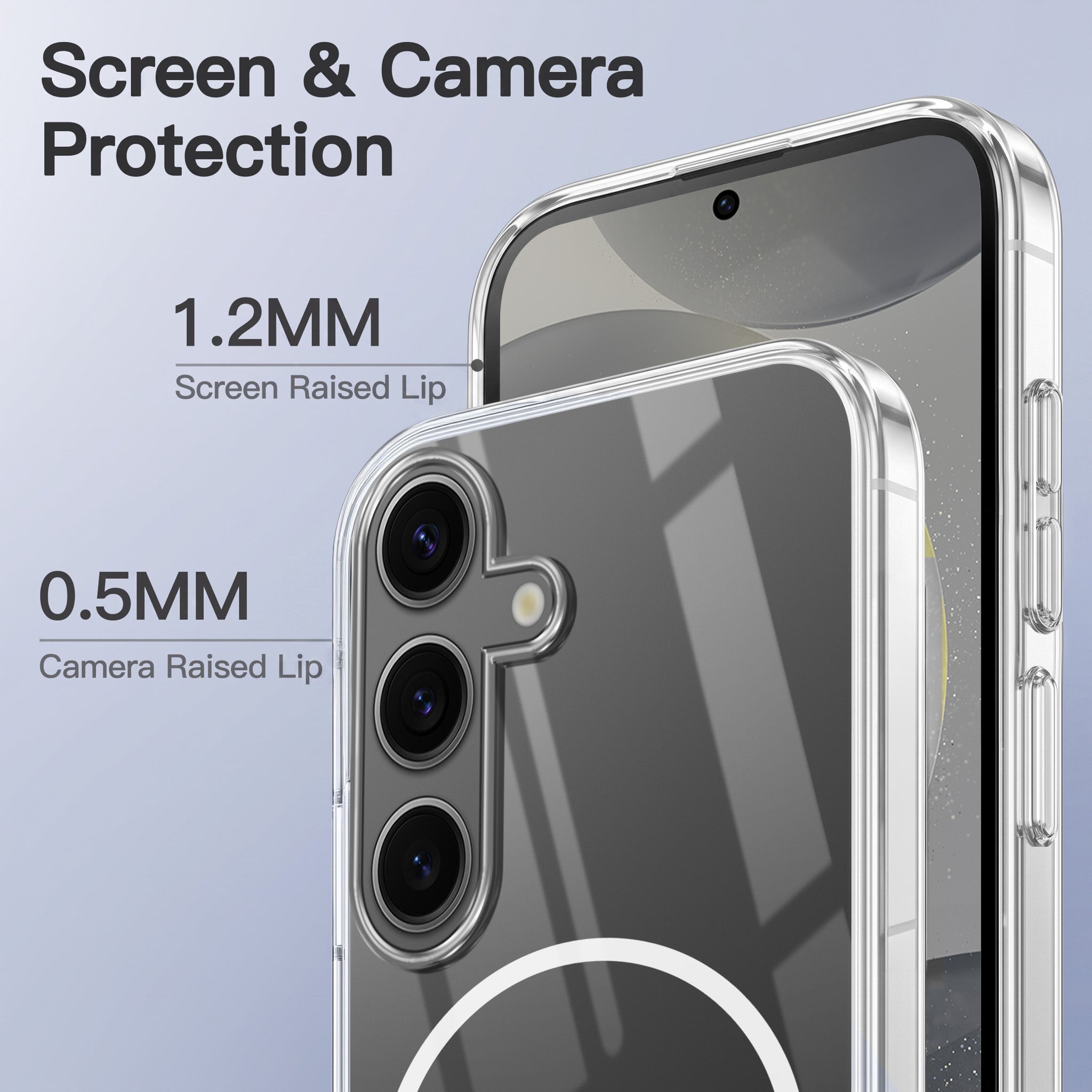 For Samsung Galaxy S24 Back Case Cover Crystal Anti Yellow (Unbreakable PC | MagSafe Wireless Charging Support |Camera Protection Bump)
