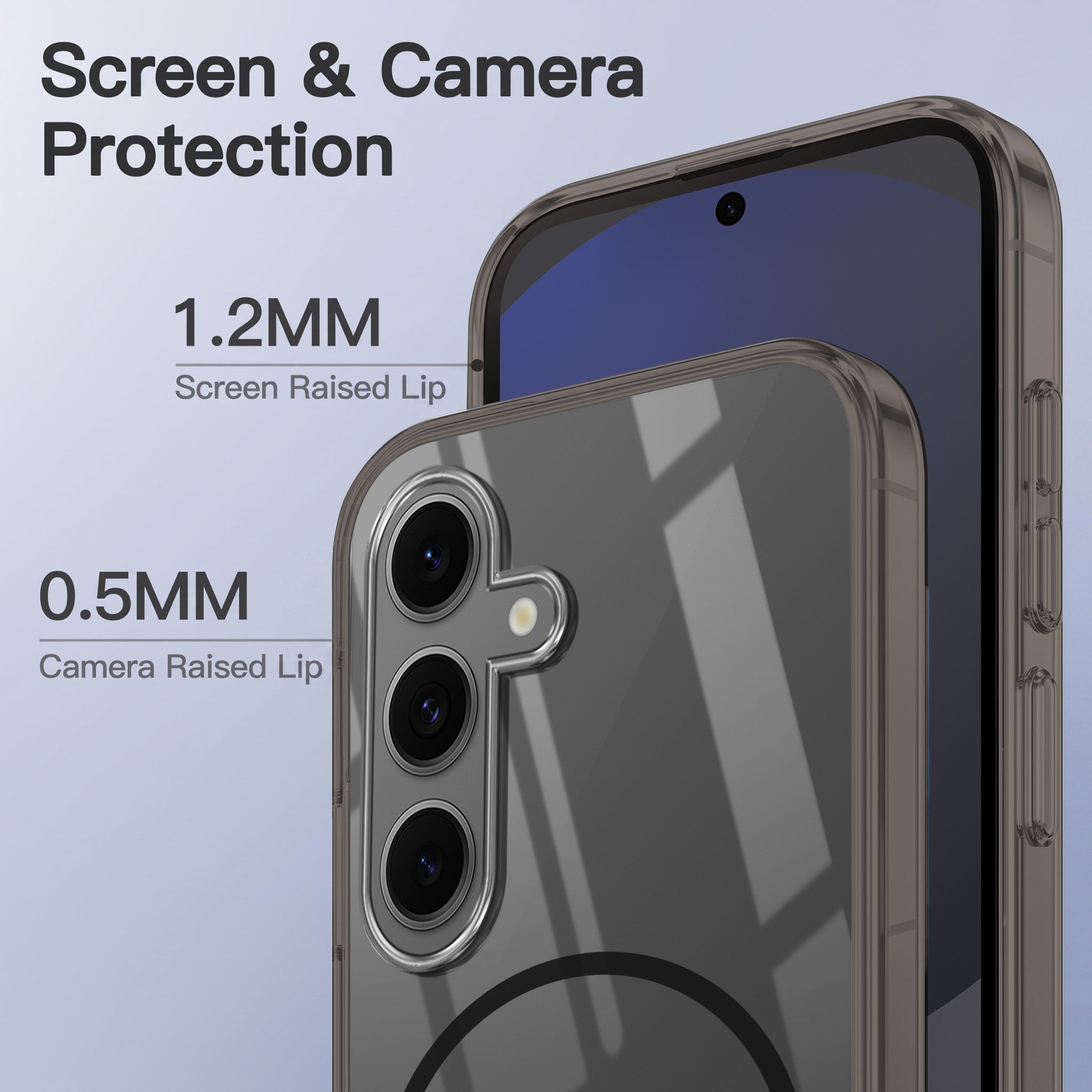 For Samsung Galaxy S24 FE Back Case Cover Crystal Anti Yellow (Unbreakable PC | MagSafe Wireless Charging Support |Camera Protection Bump)