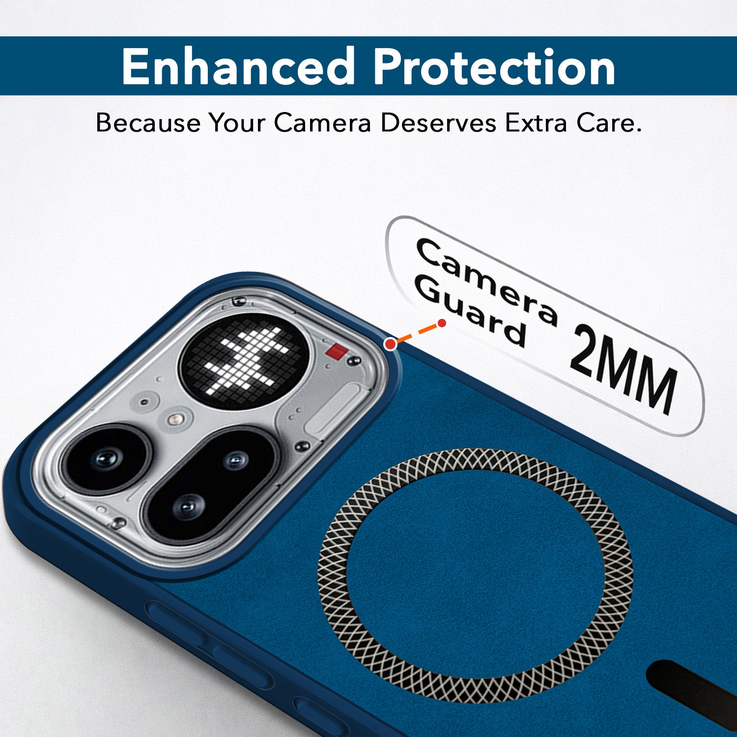 For Nothing Phone 4A Pro 5G Back Cover Case Leather Finish (MagSafe Compatible Wireless Charging | Soft Touch | Camera Bump Protection)