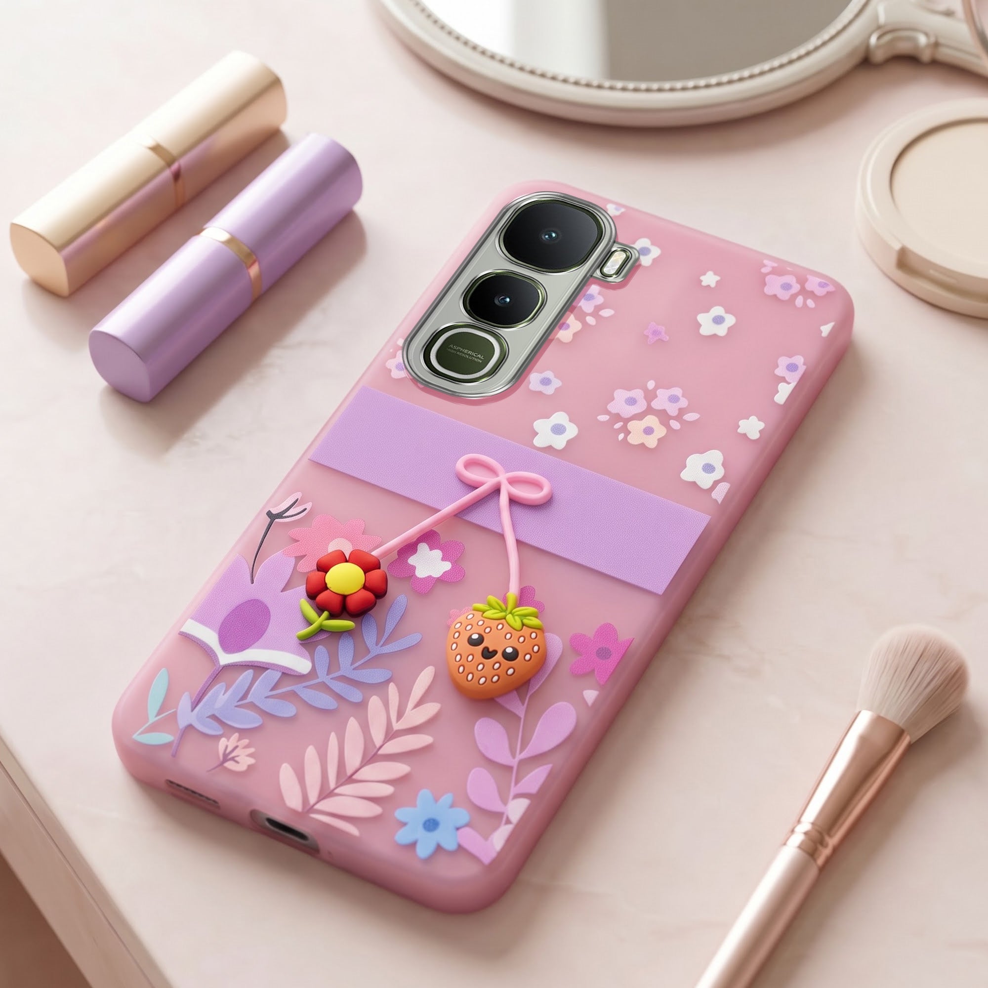 For Vivo Y400 Back Cover Case (3D Cute Cartoons | Hard Back Side Soft | atte Premium Finish | HD Printing)