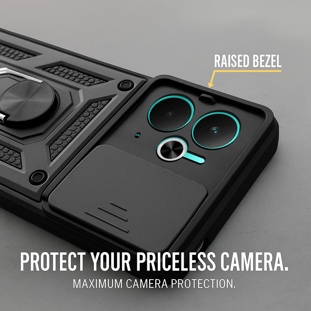 For Realme 14T Back Cover Case (Hybrid Dual Armor Polycarbonate)