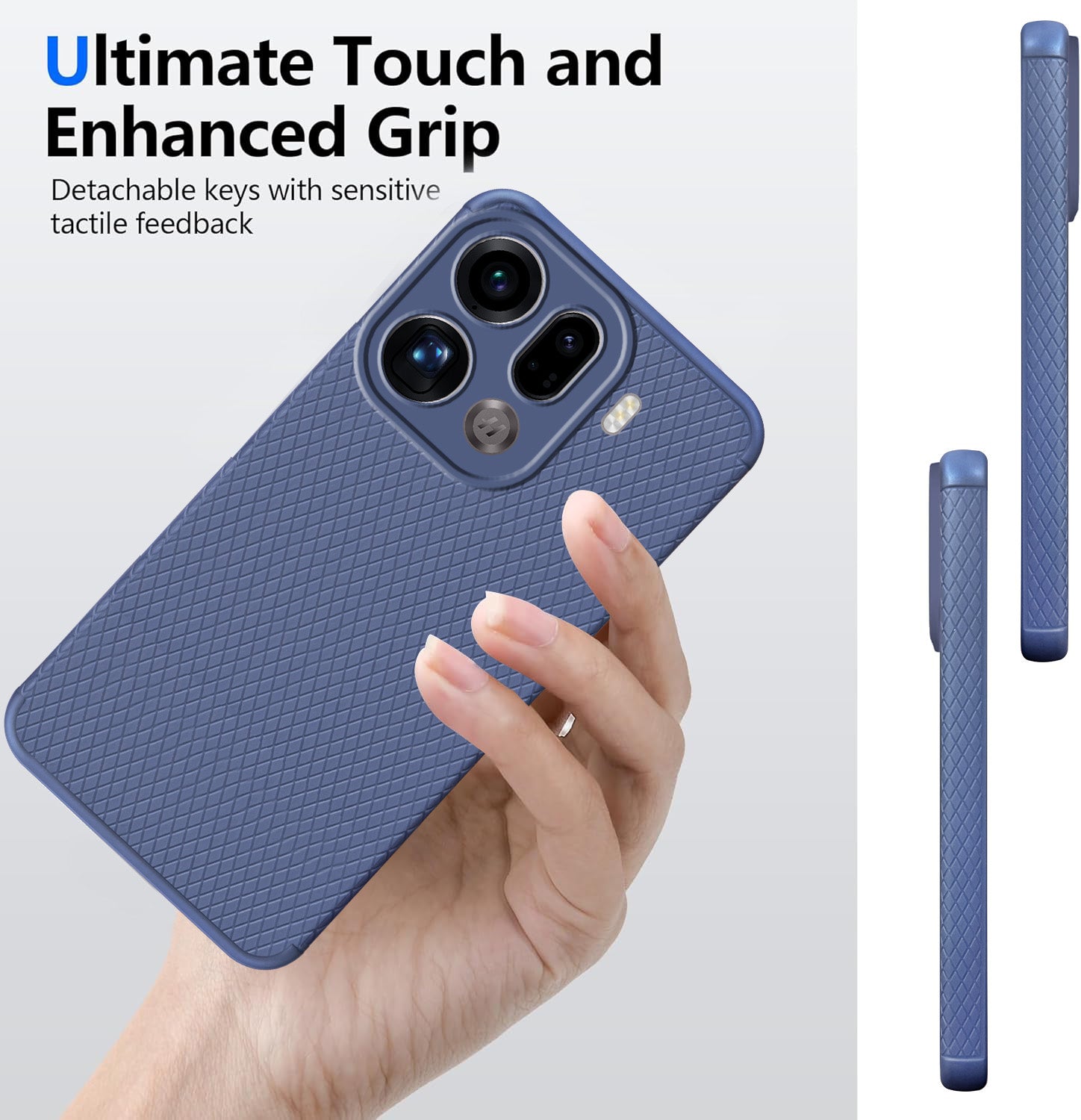 For Oppo Find X9 Pro Back Cover Case Liquid Silicone (Camera Protection | Side Grip Texture | Soft and Flexible)