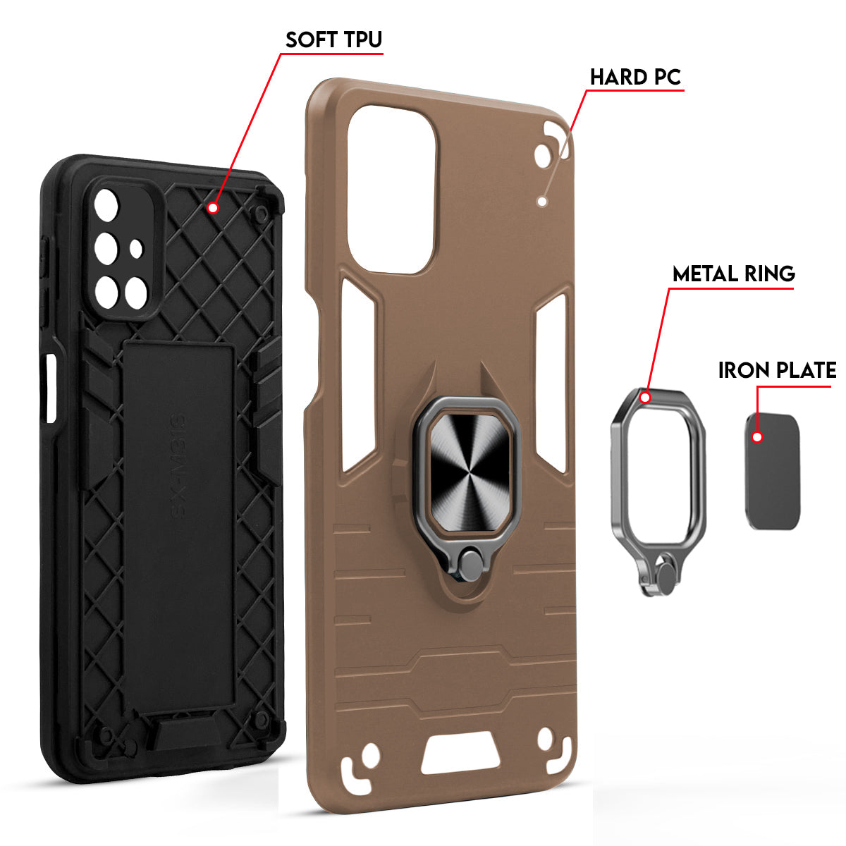 For Realme Narzo 70 Pro Back Cover Case (Shockproof Polycarbonate Dual Layer Hybrid Armor)