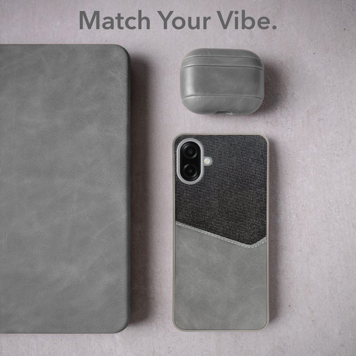 For Samsung Galaxy A07 5G Back Cover Case (Dual PU Leather Stitch | Professional Minimalist | Soft and Flexible)