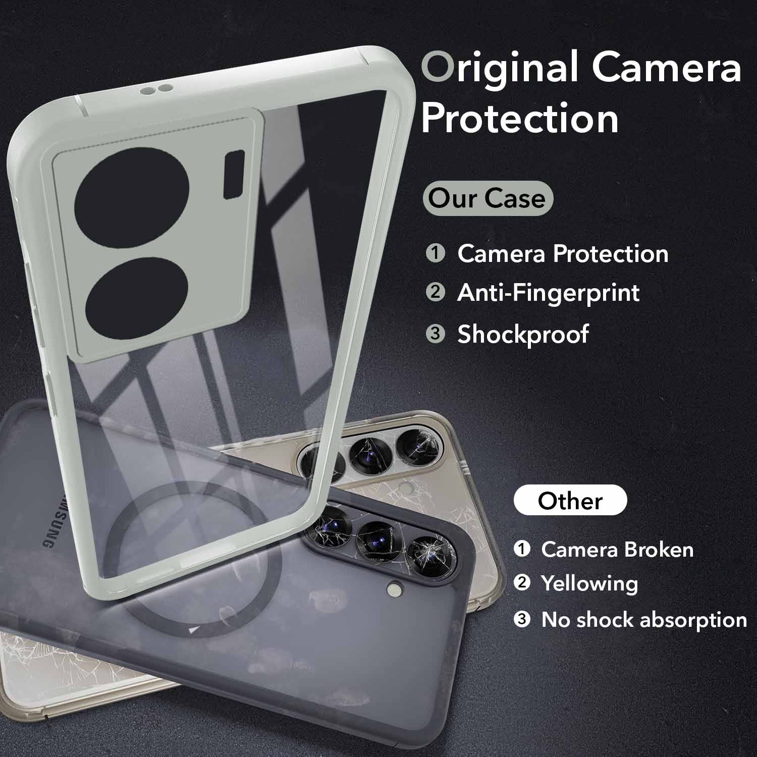 For Vivo iQOO Z7  Back Cover Case Ultra-Hybrid (Lifetime Anti Yellow | Anti Scratch | Crystal Clear Shockproof)