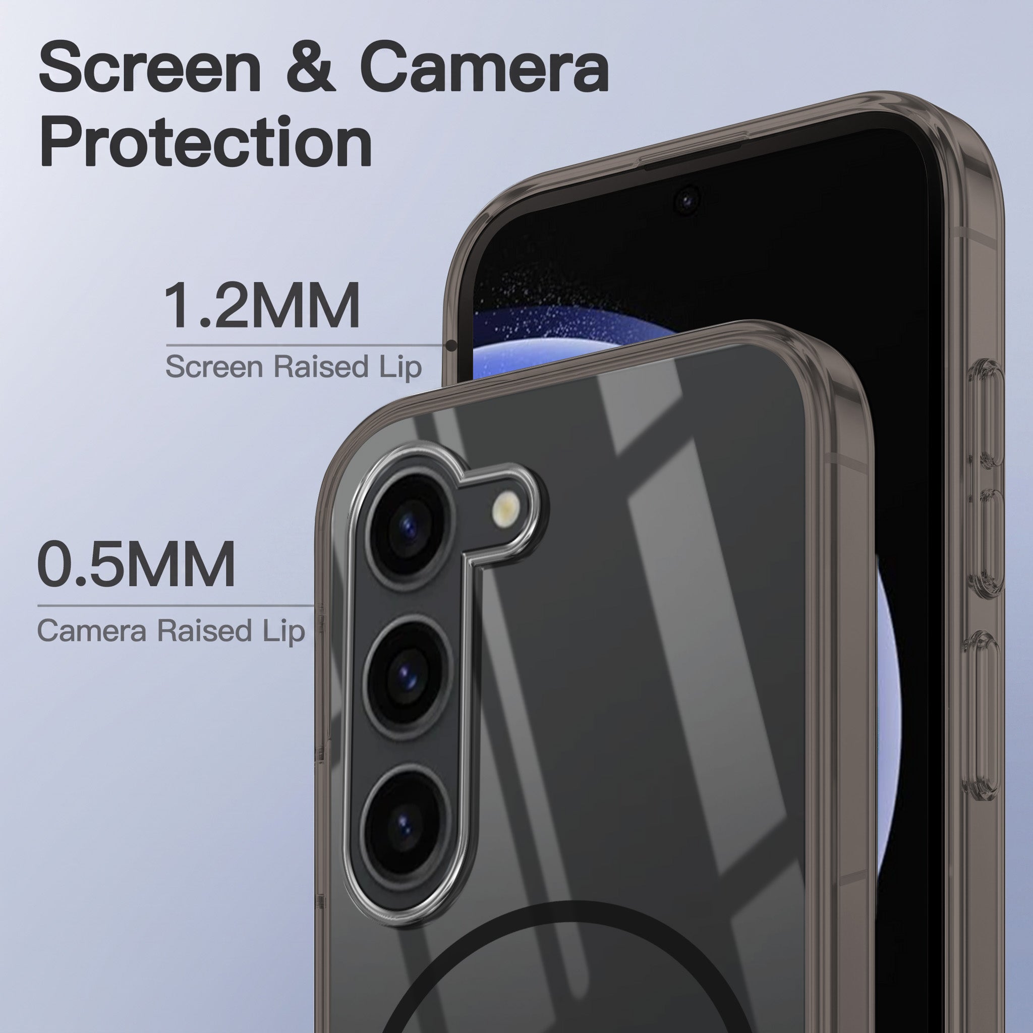 For Samsung Galaxy S23 5G Back Case Cover Crystal Anti Yellow (Unbreakable PC | MagSafe Wireless Charging Support |Camera Protection Bump)