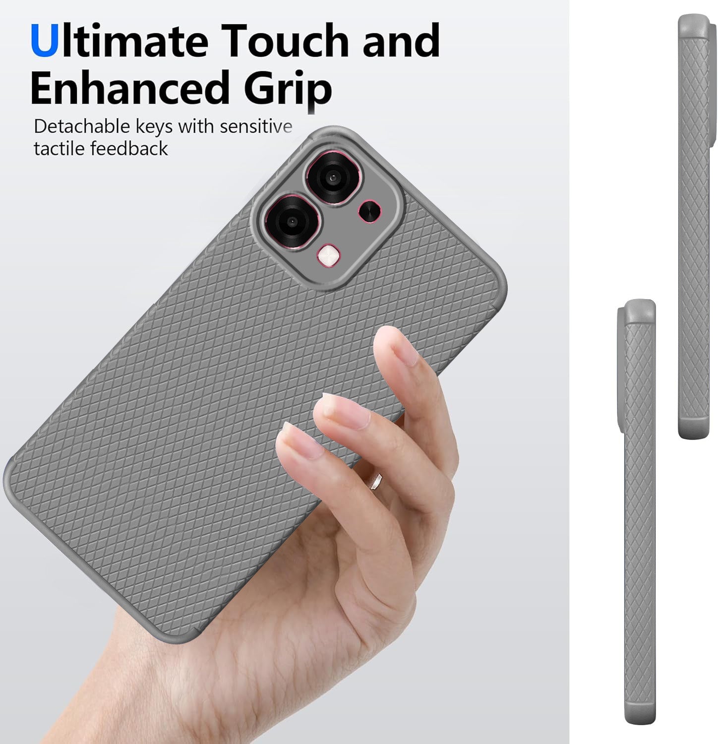 For Oppo F31 5G | Oppo F33 5G Back Cover Case Liquid Silicone (Camera Protection | Side Grip Texture | Soft and Flexible)
