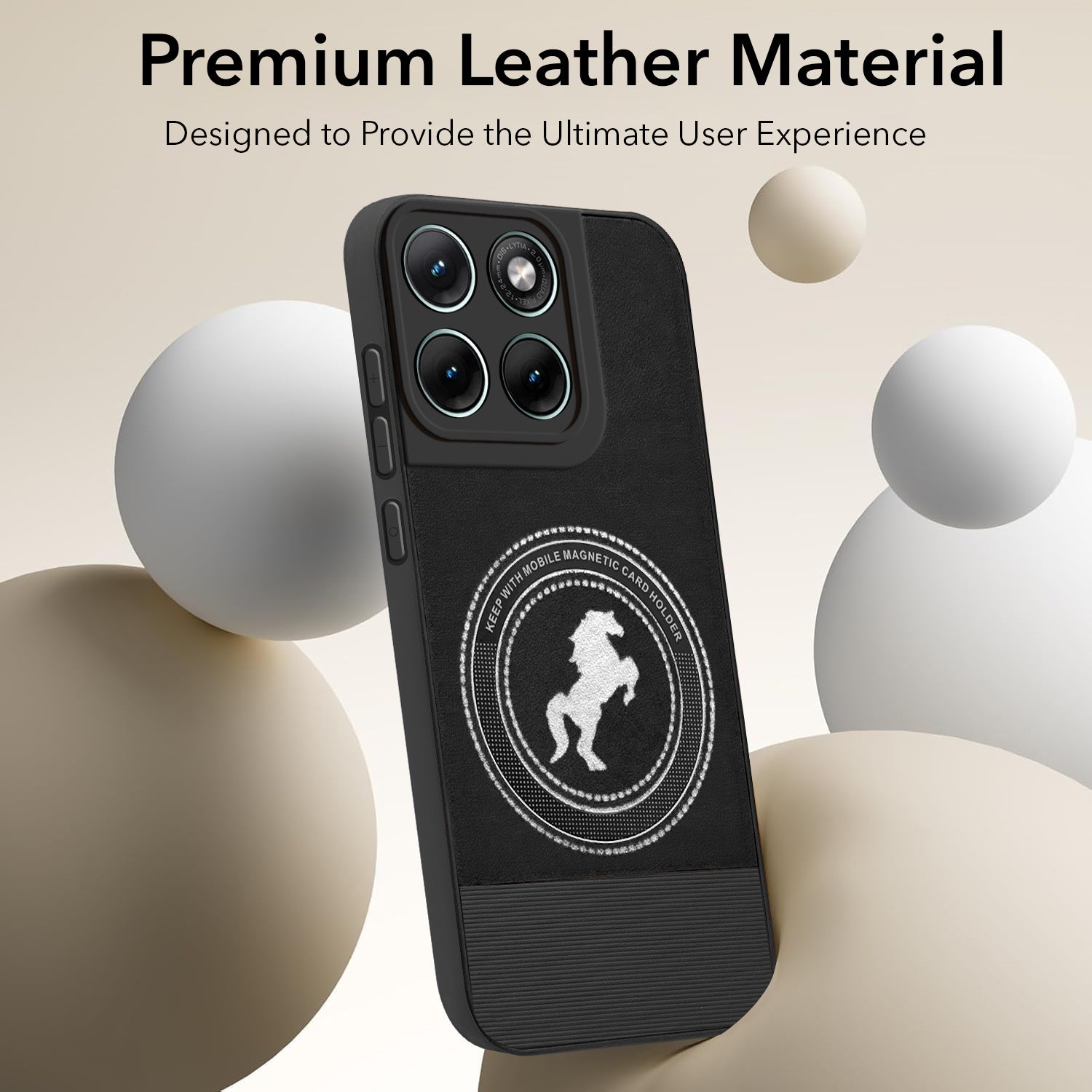 For Motorola Moto Edge 70 Fusion Back Cover Case PU Leather Finish (Professional Minimalist Texture | MagSafe Compatile | Camera Protection | Sleek Sober Formal)