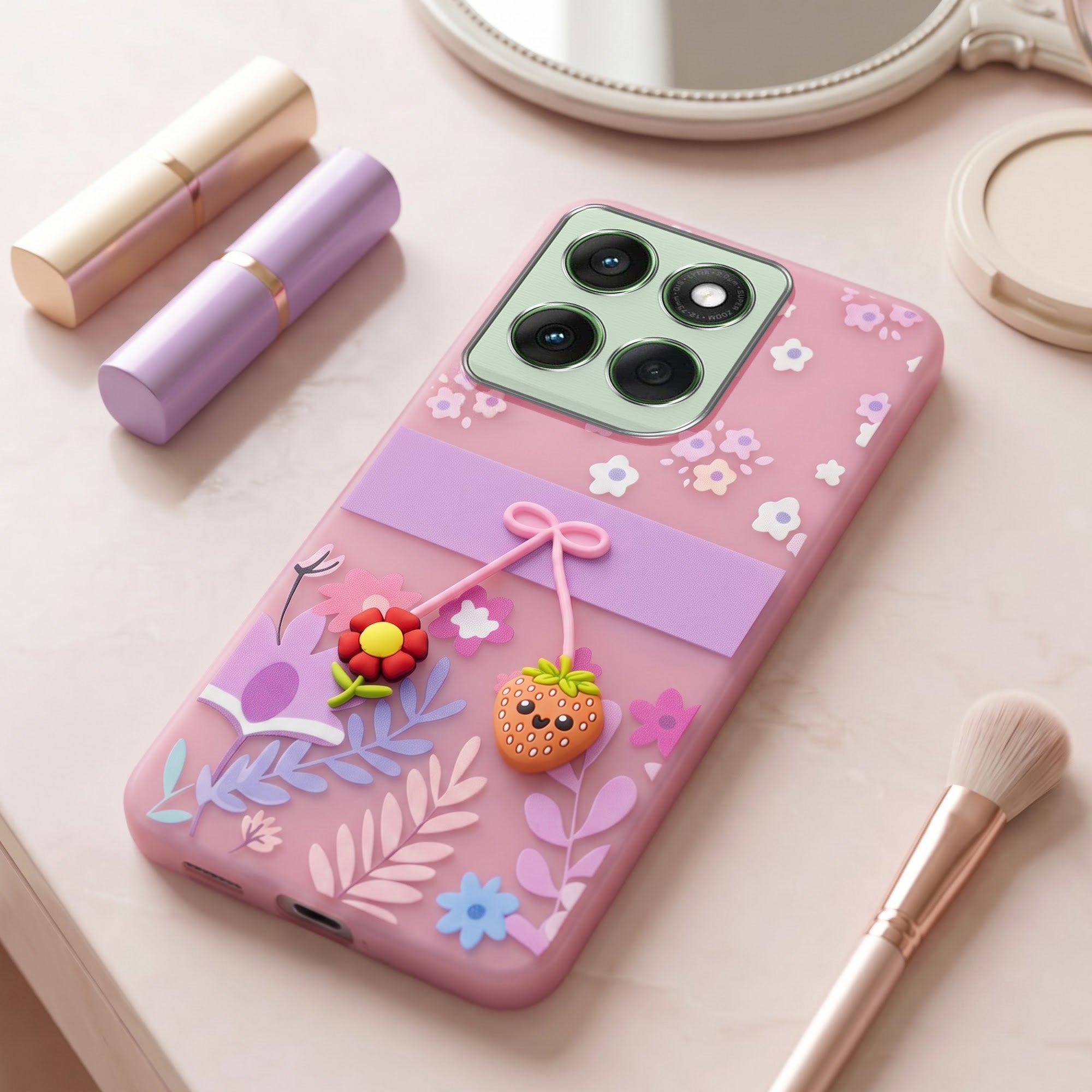 For Motorola Moto Edge 60 Back Cover Case (3D Cute Cartoons | Hard Back Side Soft | Matte Premium Finish | HD Printing)
