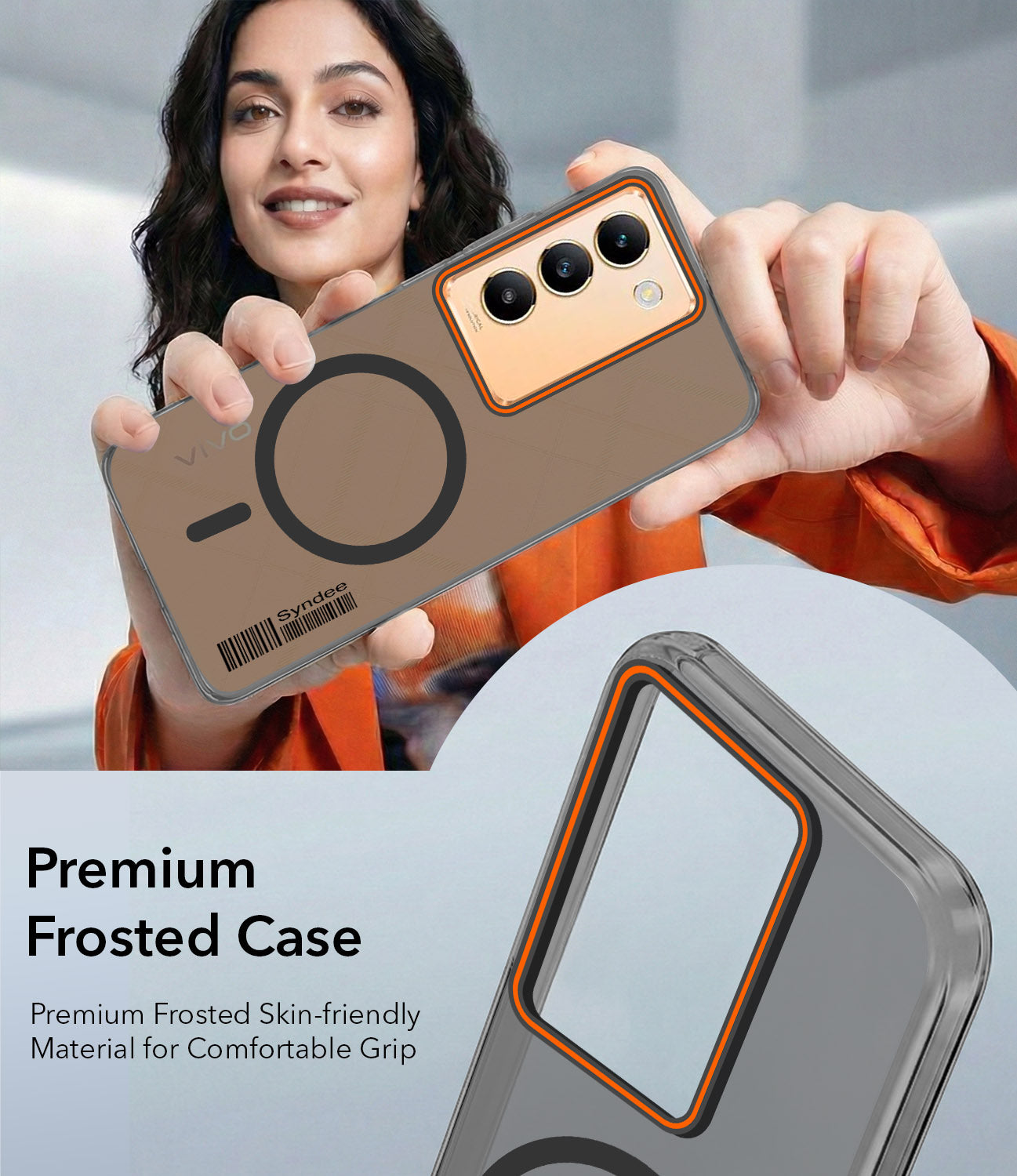 For Vivo Y200e Back Cover Case (Soft Touch | Camera Bump Protection | MagSafe Compatible | Matte Finish)