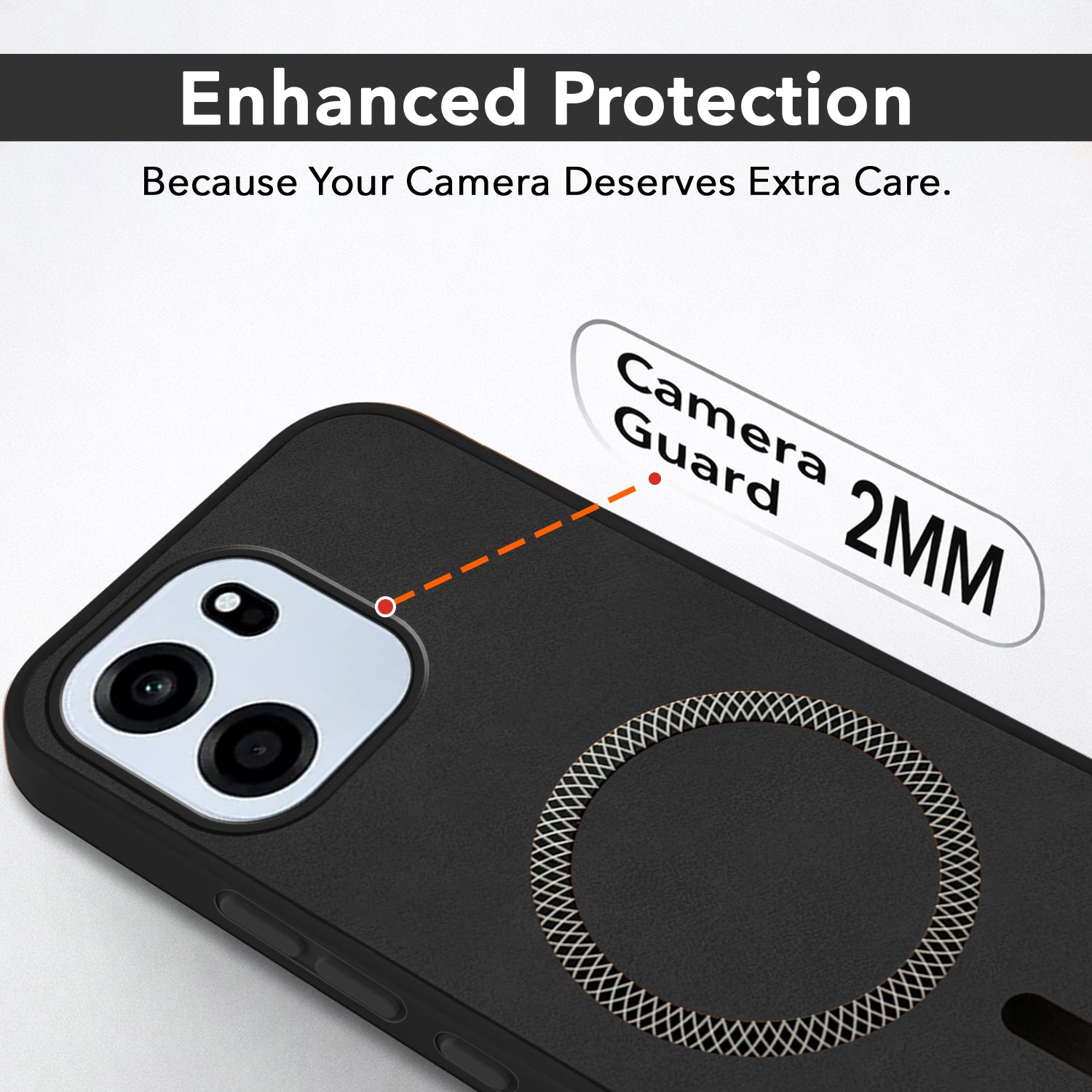 For Oneplus Nord CE 6 Back Cover Case Leather Finish (MagSafe Compatible Wireless Charging | Soft Touch | Camera Bump Protection)