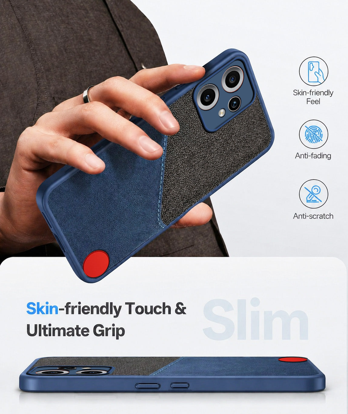 For Nothing CMF Phone 2 Pro Back Cover Case (Dual PU Leather Stitch | Professional Minimalist | Soft and Flexible)