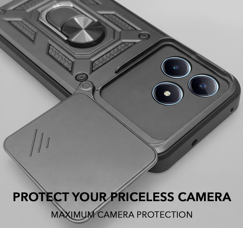 For Realme Narzo N63 Back Cover Case (Hybrid Dual Armor Polycarbonate)