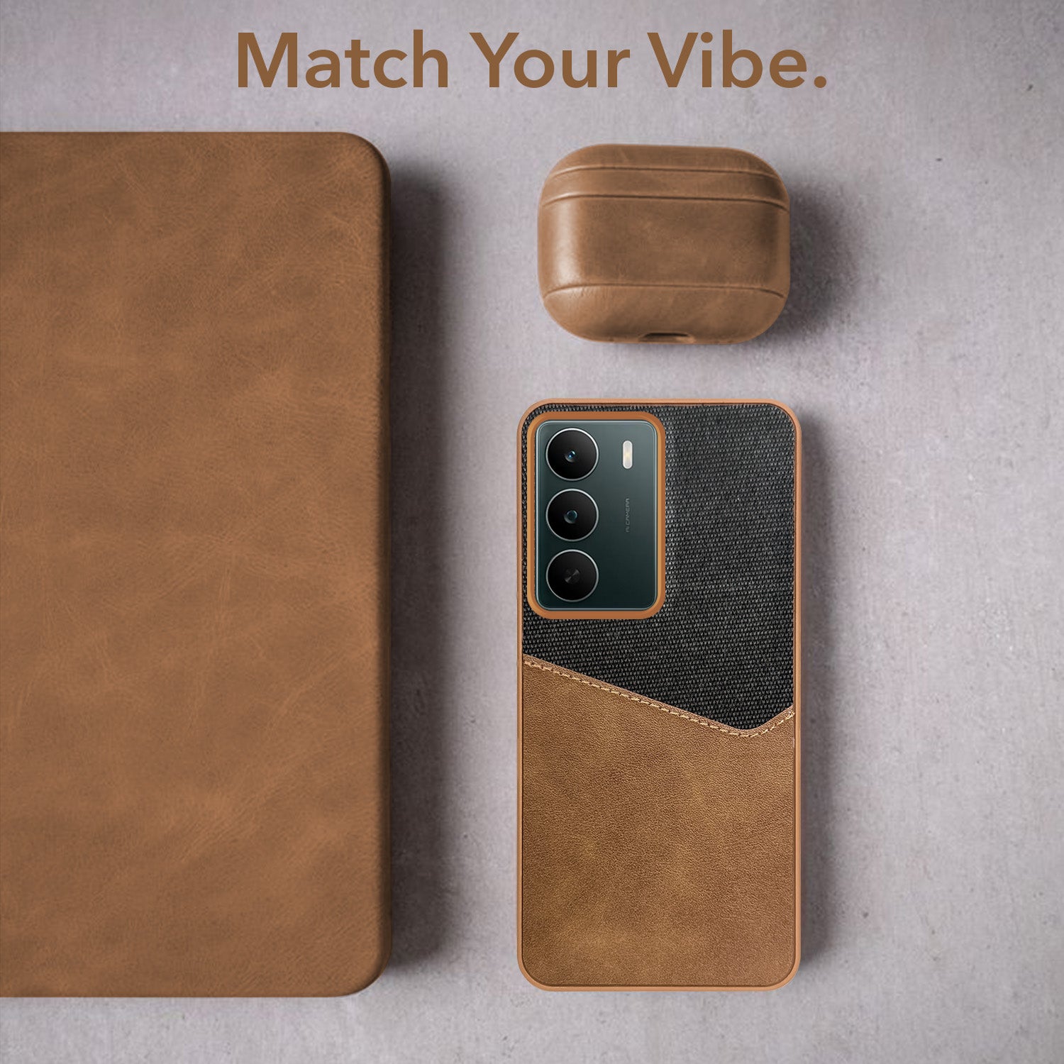 For Realme C75 5G Back Cover Case (Dual PU Leather Stitch | Professional Minimalist | Soft and Flexible)