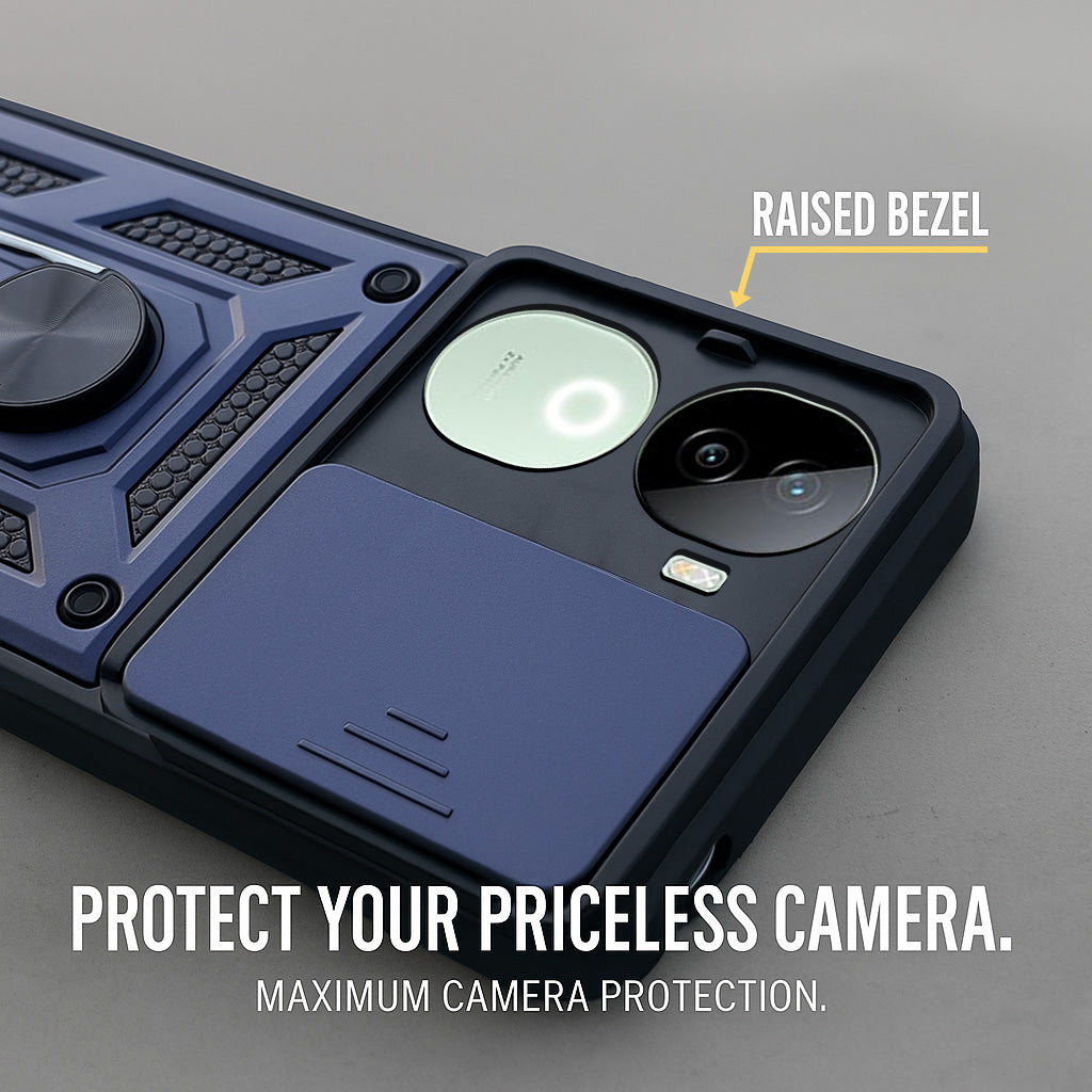 For Vivo iQOO Z9s Back Cover Case (Hybrid Dual Armor Polycarbonate)