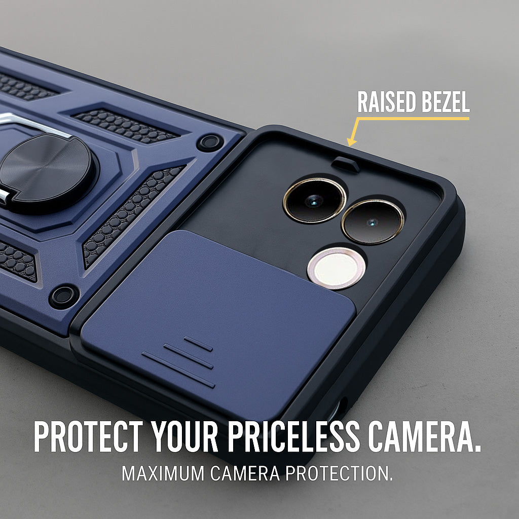 For Vivo T2 Pro Back Cover Case (Hybrid Dual Armor Polycarbonate)