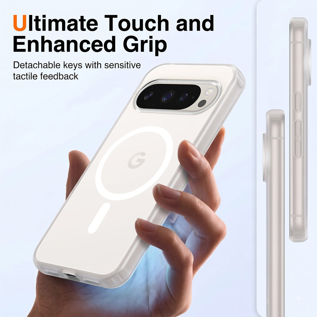 For Google Pixel 9 Pro Matte Finish Back Case Cover (MagSafe Compatible | Translucent Soft Touch | Slim and Unbreakable)