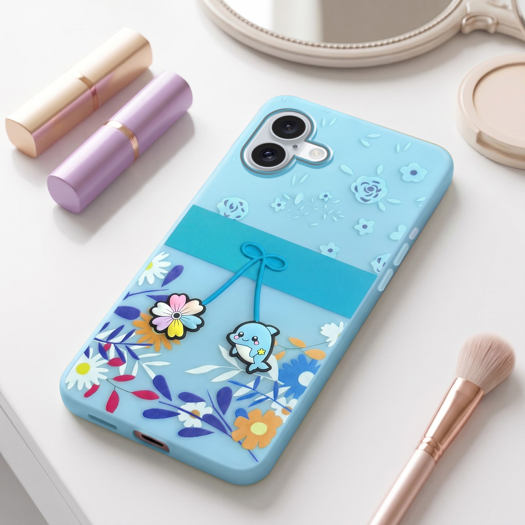 For Apple iPhone 16 Plus Back Cover Case (3D Cute Cartoons | Hard Back Side Soft | Matte Premium Finish | HD Printing)