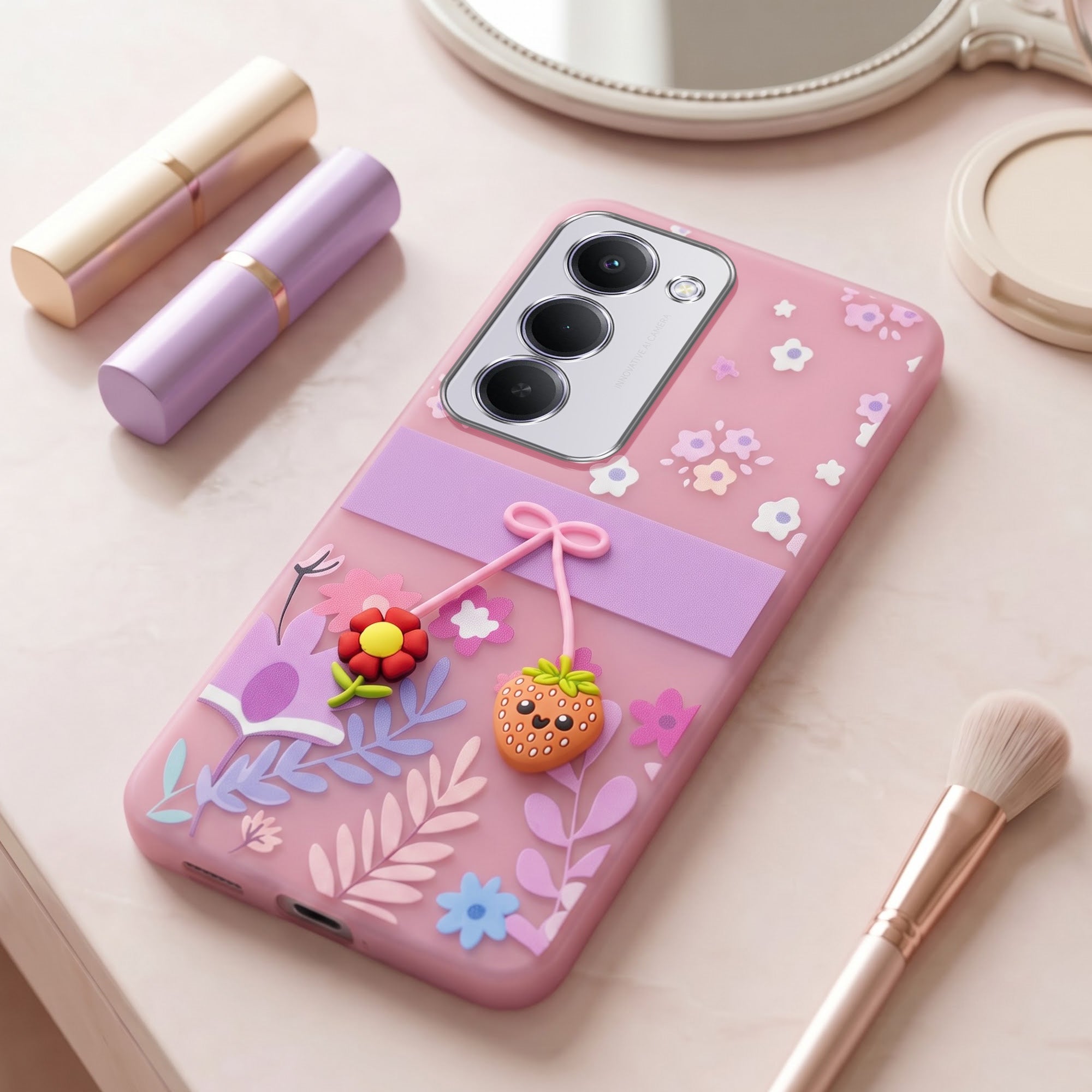 For Redmi 15 Back Cover Case (3D Cute Cartoons | Hard Back Side Soft | Matte Premium Finish | HD Printing)