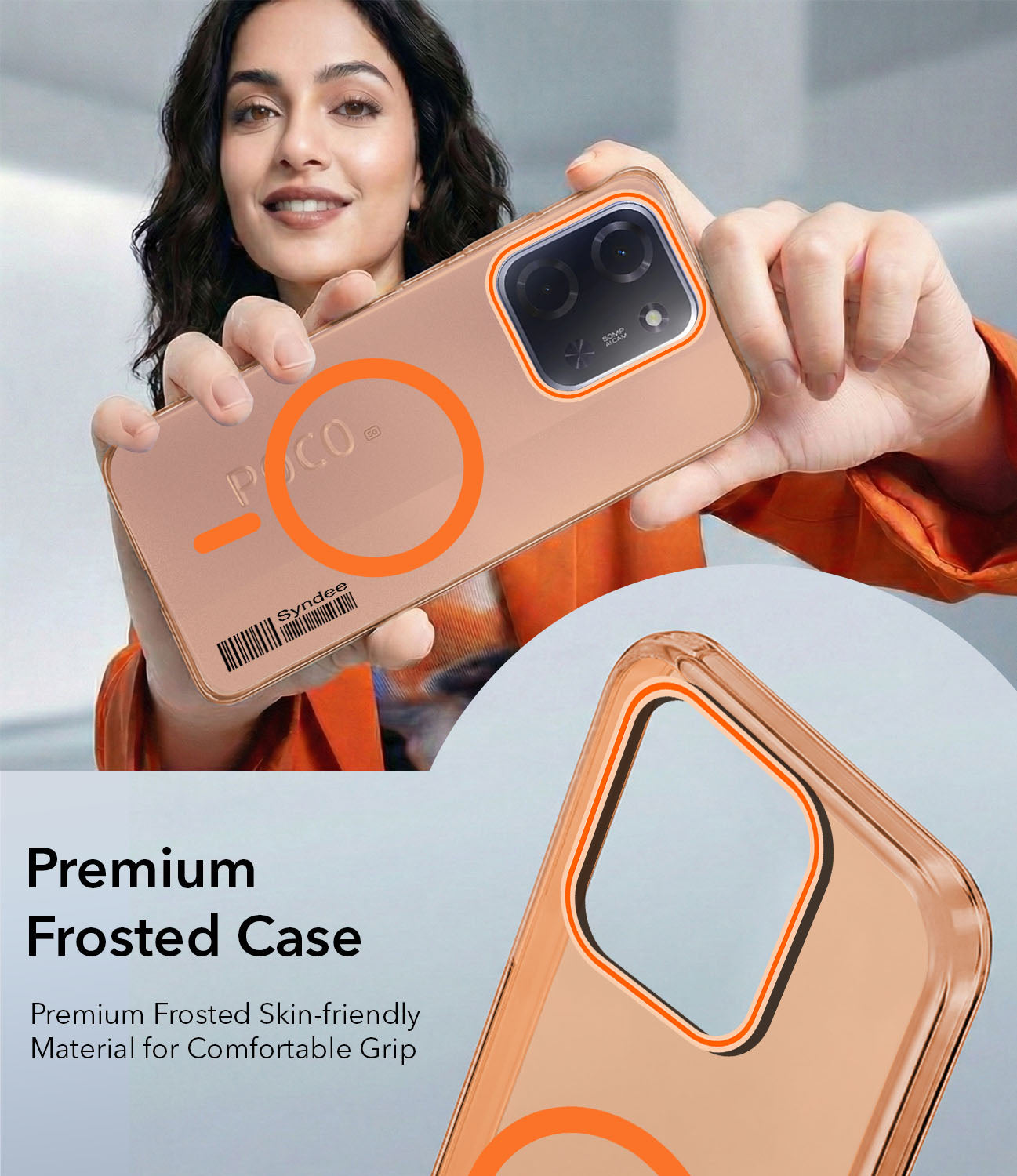 For Poco C85 5G Back Cover Case (Soft Touch | Camera Bump Protection | MagSafe Compatible | Matte Finish)