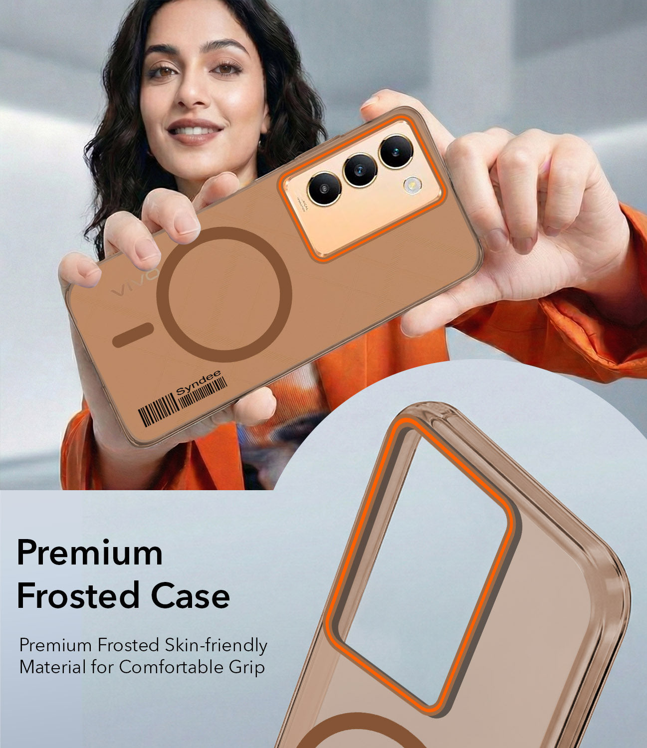 For Vivo Y200e Back Cover Case (Soft Touch | Camera Bump Protection | MagSafe Compatible | Matte Finish)