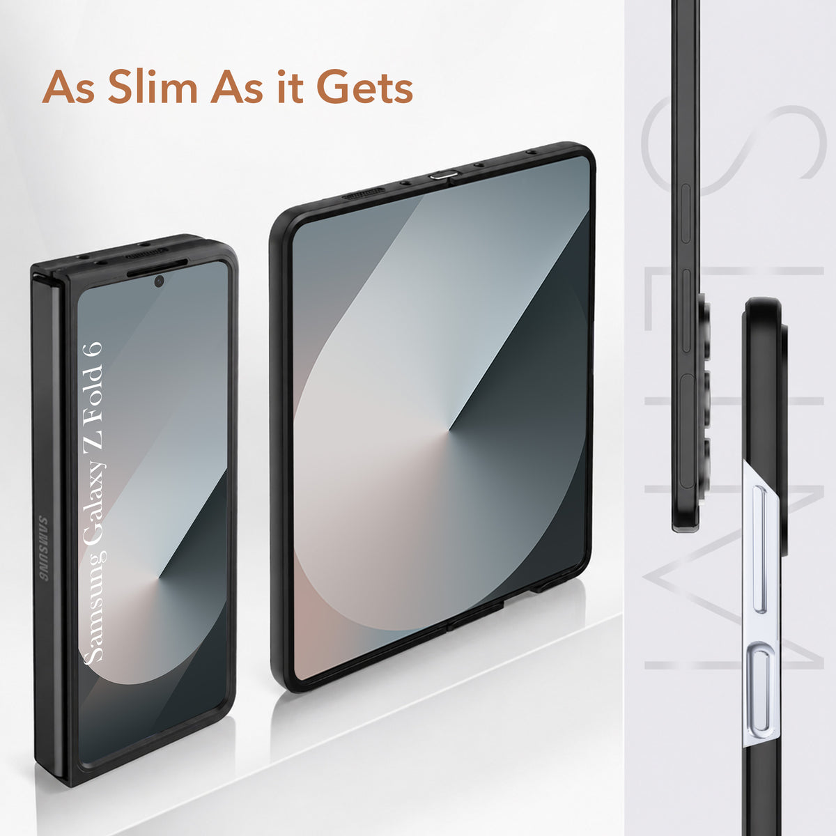 For Samsung Galaxy Z Fold 6 5G Premium Magnetic Back Cover Case (MagSafe Compatible | 180° Folding Design | Soft Microfiber Inner Lining | Textured Blue Finish)