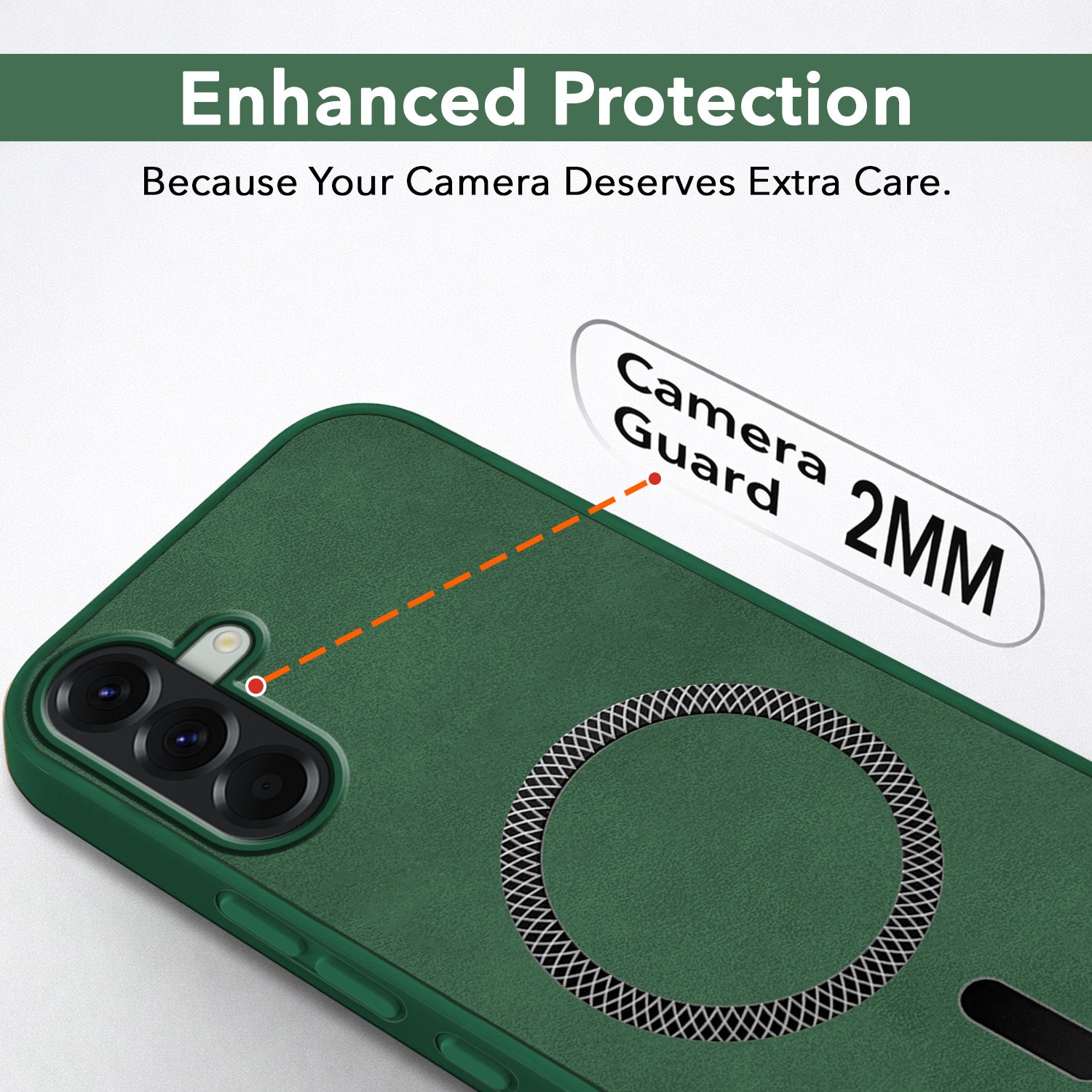 For Samsung Galaxy A56 Back Cover Case Leather Finish (MagSafe Compatible Wireless Charging | Soft Touch | Camera Bump Protection)
