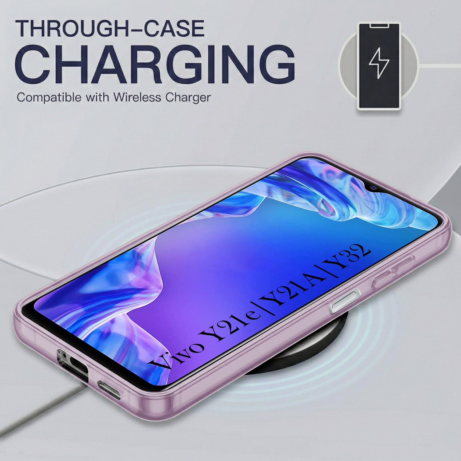For Vivo Y21e | Vivo Y21A | Vivo Y32 Back Cover Case Silicone (Slim Paper Thin | Camera Protection Bump | Minimalist Professional | Soft Flexible)