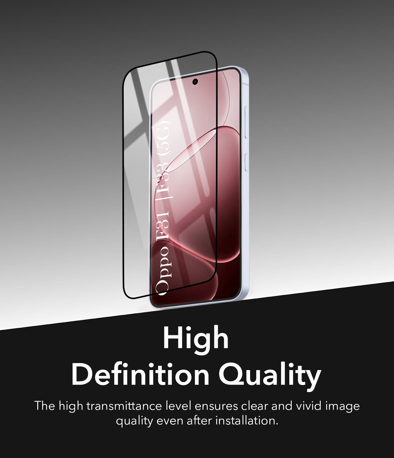 Tempered Glass For Oppo F31 5G | Oppo F33 5G Military-Grade Gorilla Screen Protector With Installation Kit | Shatterproof, Full Coverage, HD Clear, Scratch Resistant (Pack of 1)